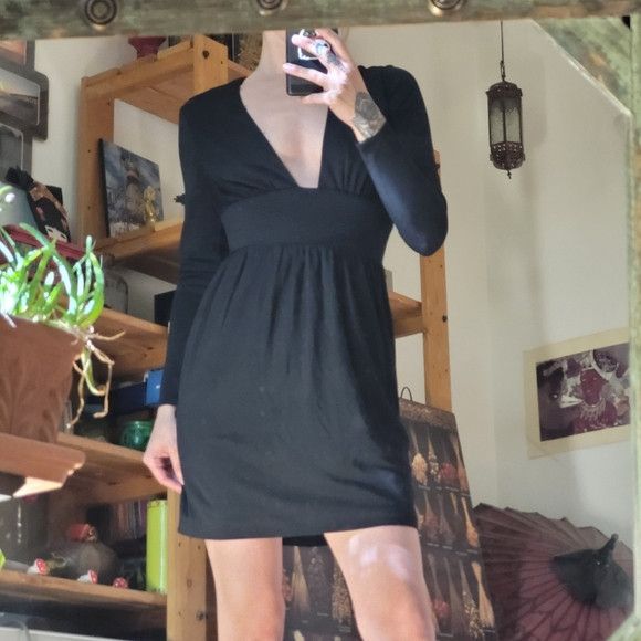Wayne Clark Wayne Clark Black Long Sleeve Cocktail Mini Dress - Size 4 Size S / US 4 / IT 40 - 1 Thumbnail