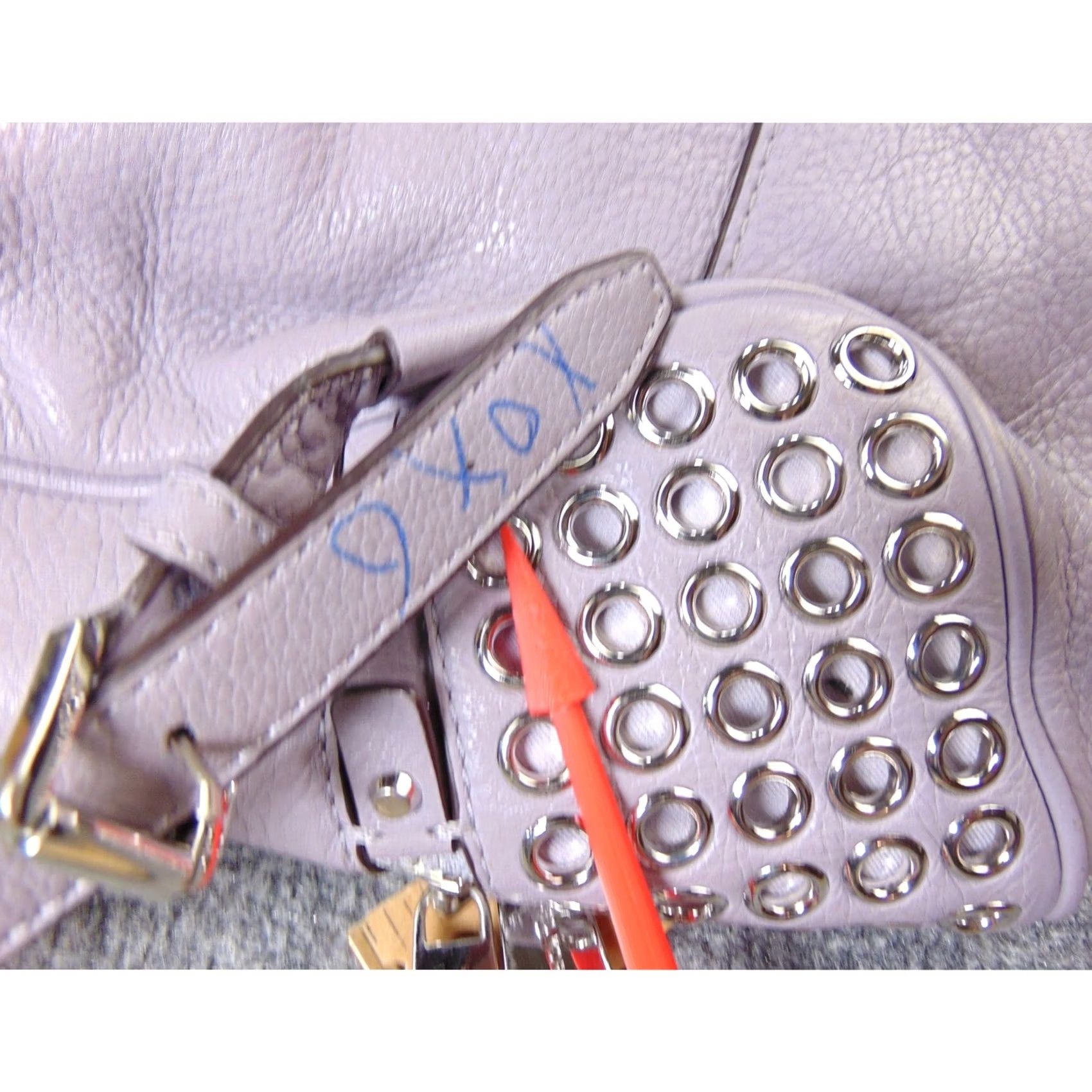 Michael Kors Michael Kors Rhea Backpack Lavender Purple Pebbled Leather Studded Grommet Bag Size ONE SIZE - 5 Thumbnail