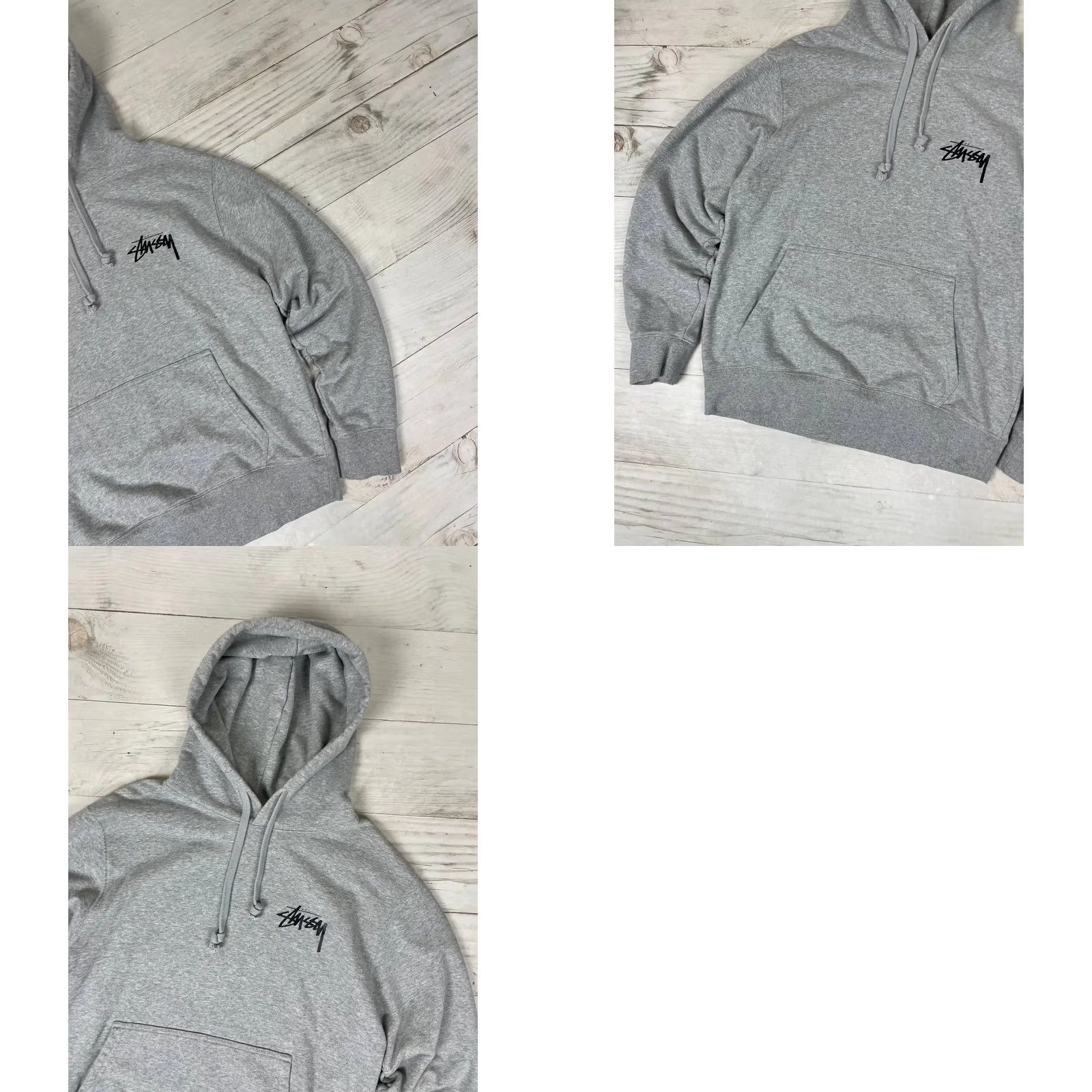 Logo 7 VINTAGE Stussy Hoodie Gray S Men Skateboarding Big Logo Dice Size US S / EU 44-46 / 1 - 9 Thumbnail