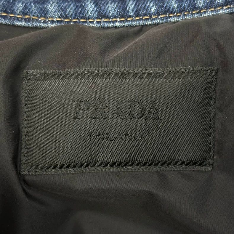 Prada Prada Washed blue metal triangle denim down jacket 2502-Nex Size US XL / EU 56 / 4 - 5 Thumbnail