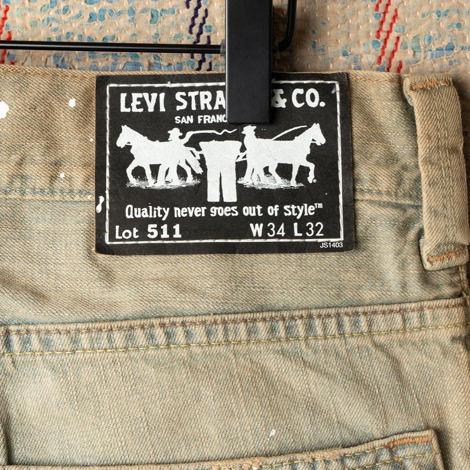 Levi's Custom levis 511 patchwork jeans 34 x 32 Size US 34 / EU 50 - 7 Thumbnail