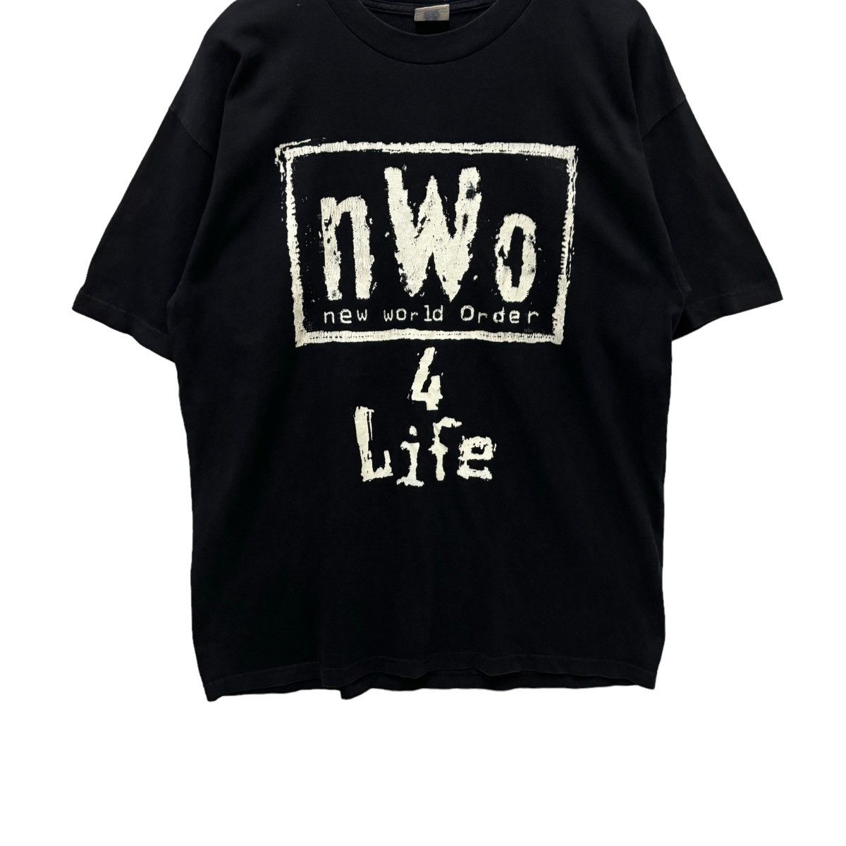 Vintage × WCW/nWo Vintage New World Order 4 Life Spellout Tshirt Size US L / EU 52-54 / 3 - 3 Thumbnail