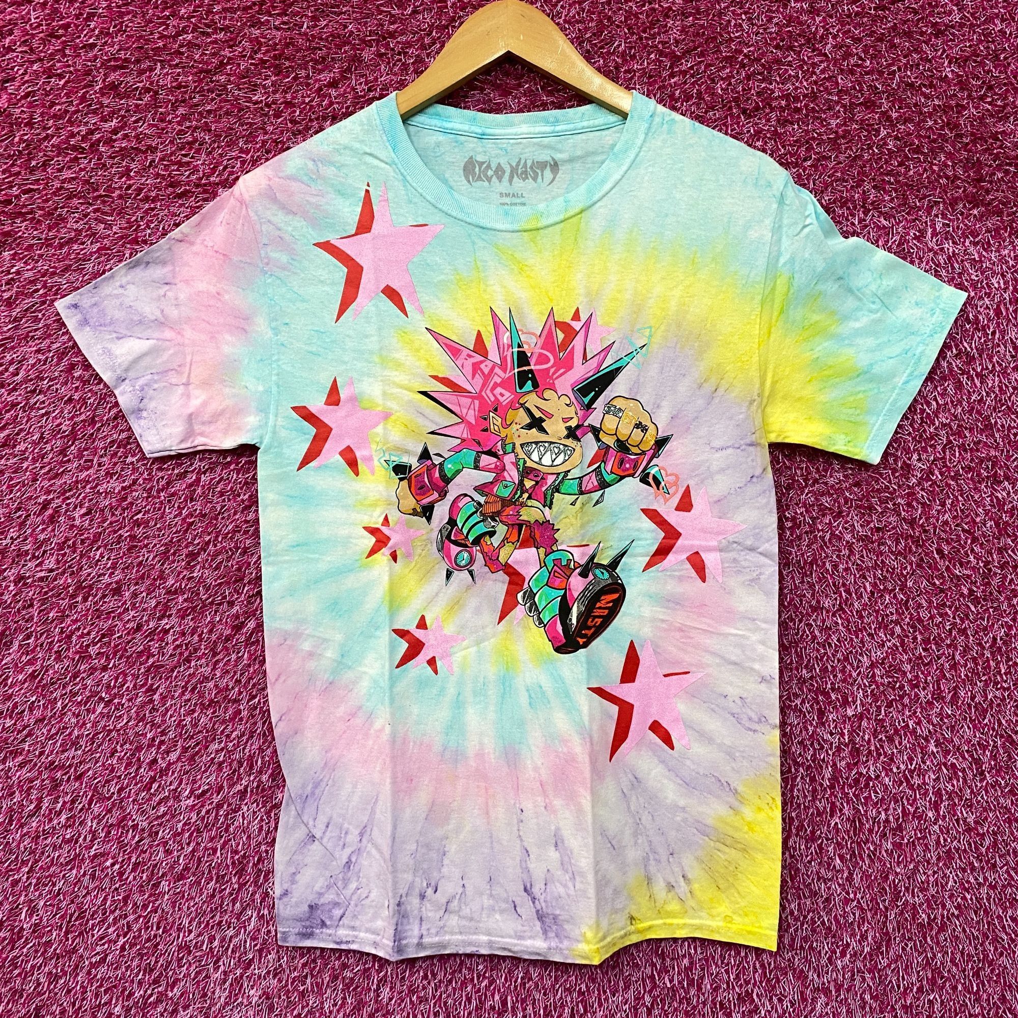 Band Tees Rap Tees Rico Nasty Time Flies Animated Souncloud Rap Tie Dy Size US S / EU 44-46 / 1 - 1 Thumbnail
