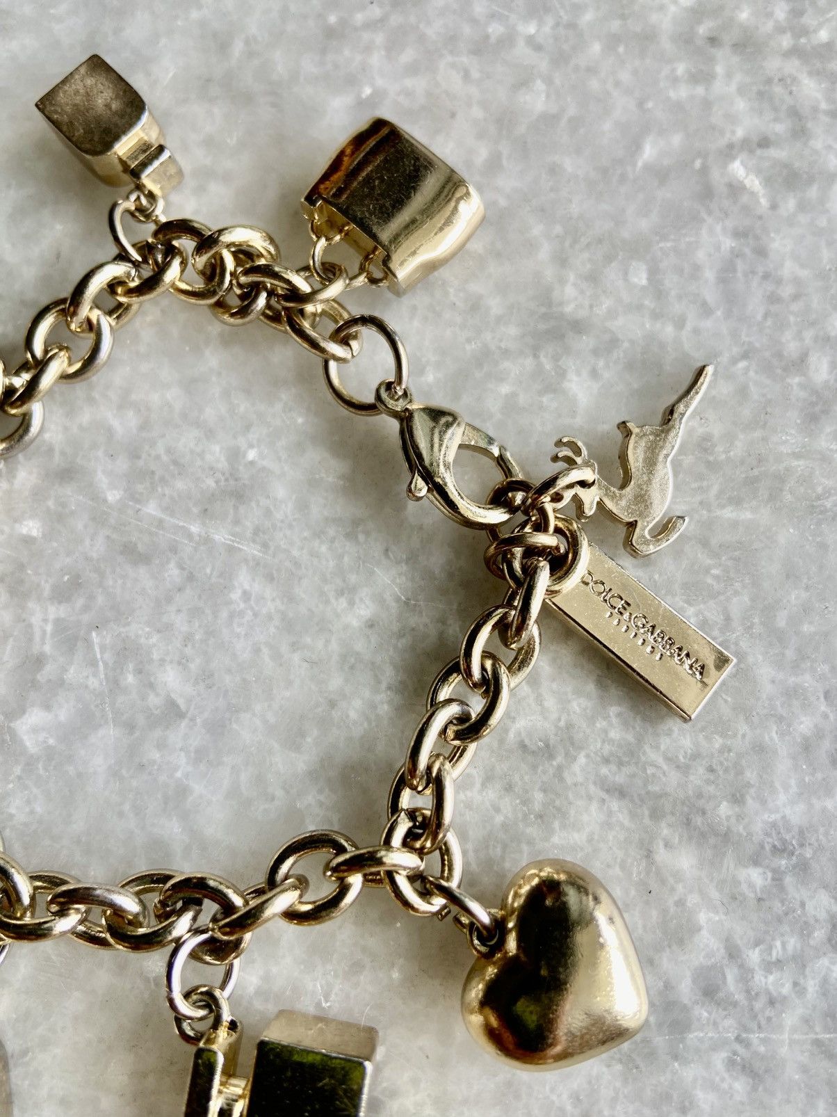Dolce & Gabbana Dolce & Gabbana Gold Metal Charm Bracelet Size ONE SIZE - 5 Thumbnail