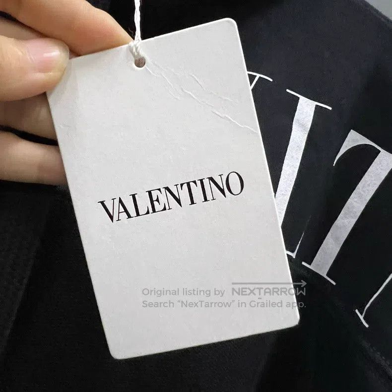 Valentino Black printed logo hoodie