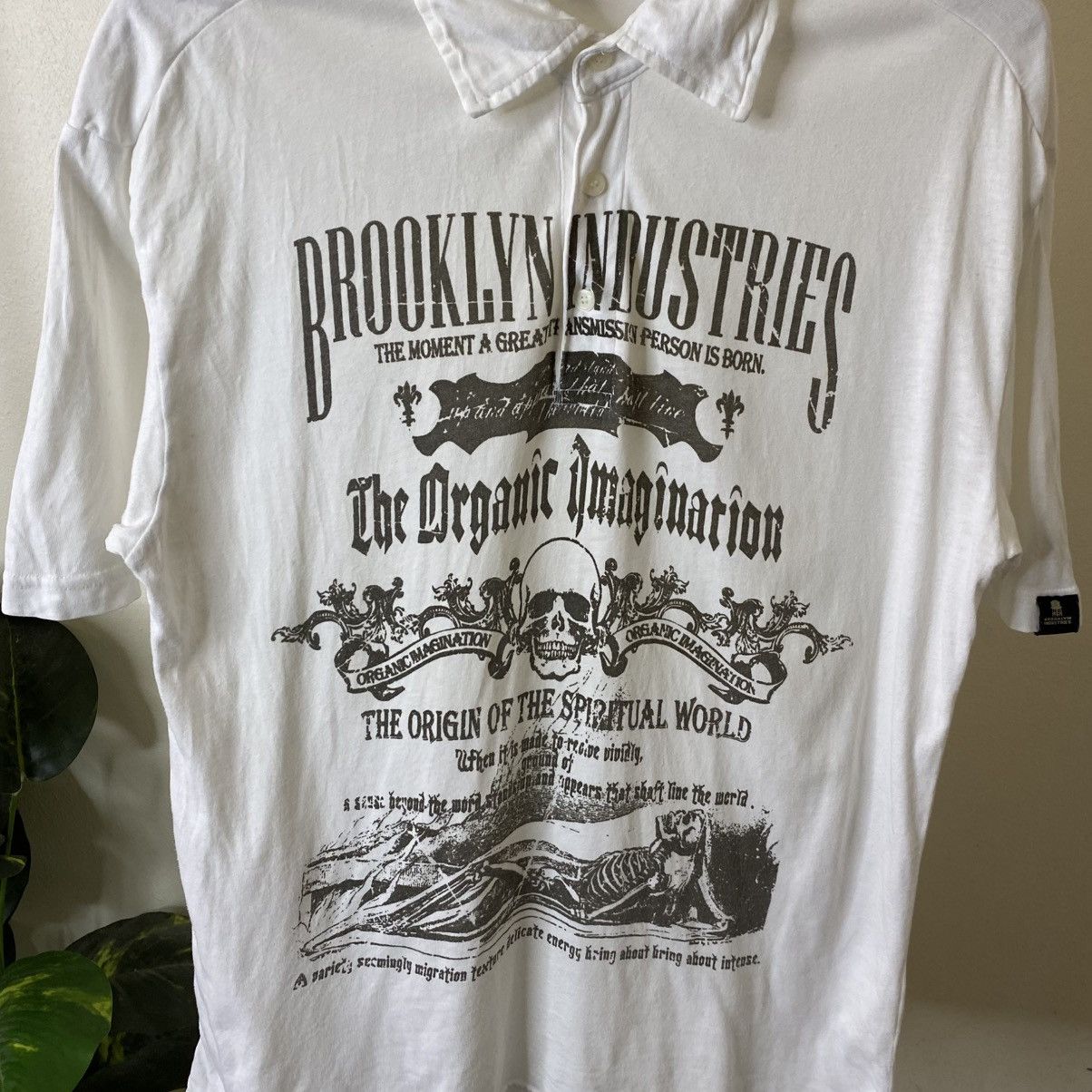Brooklyn Industries Skulls Seditionaries Poem Cyber Gothic Punk Grunge LGB Polo Size US L / EU 52-54 / 3 - 2 Thumbnail