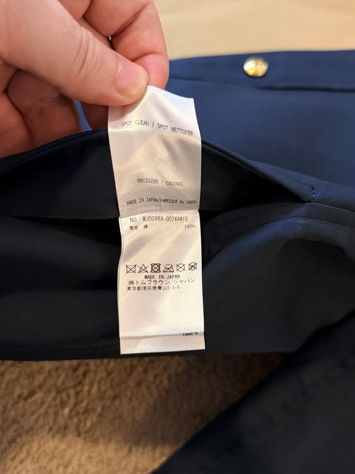Thom Browne [NWT] Thom Browne Inside-Out Mackintosh Shirt Jacket - Navy Size US M / EU 48-50 / 2 - 7 Thumbnail