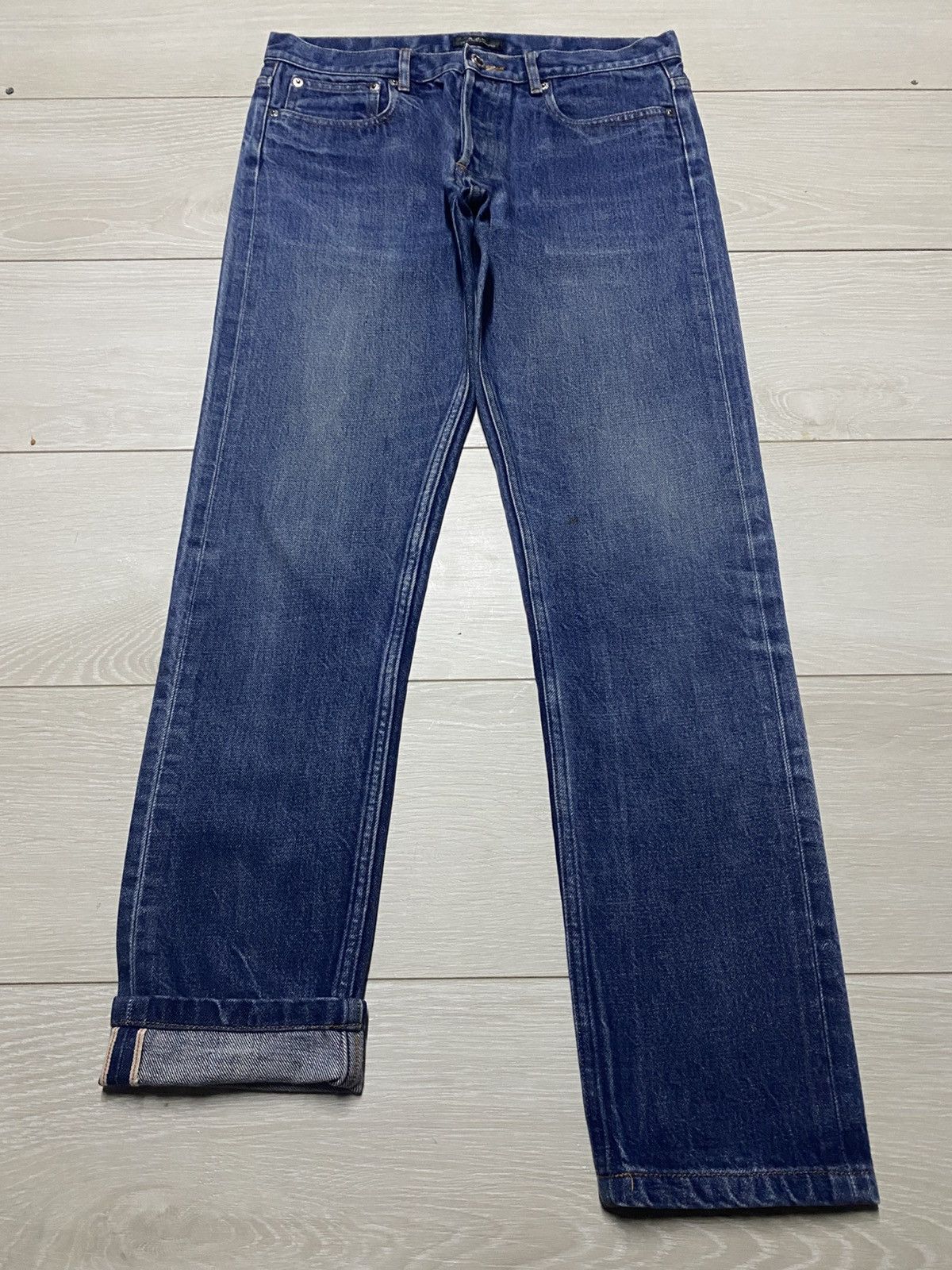 A.P.C. Vintage Apc Petit New Standard Blue Distressed Skinny Jeans Size US 30 / EU 46 - 1 Thumbnail