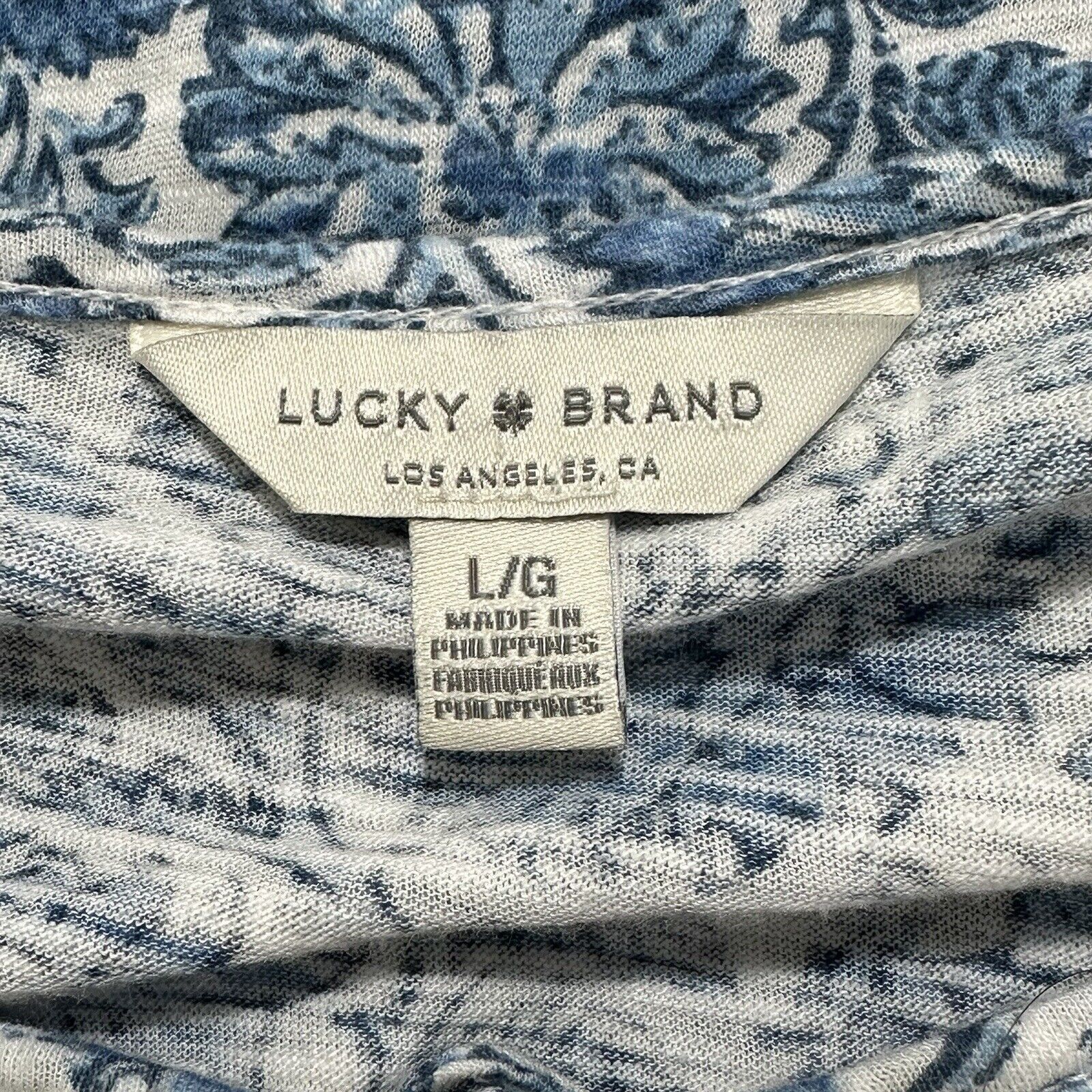 Lucky Brand Lucky Brand Large Floral Blouse Tie Front Paisley Top Size L / US 10 / IT 46 - 3 Thumbnail