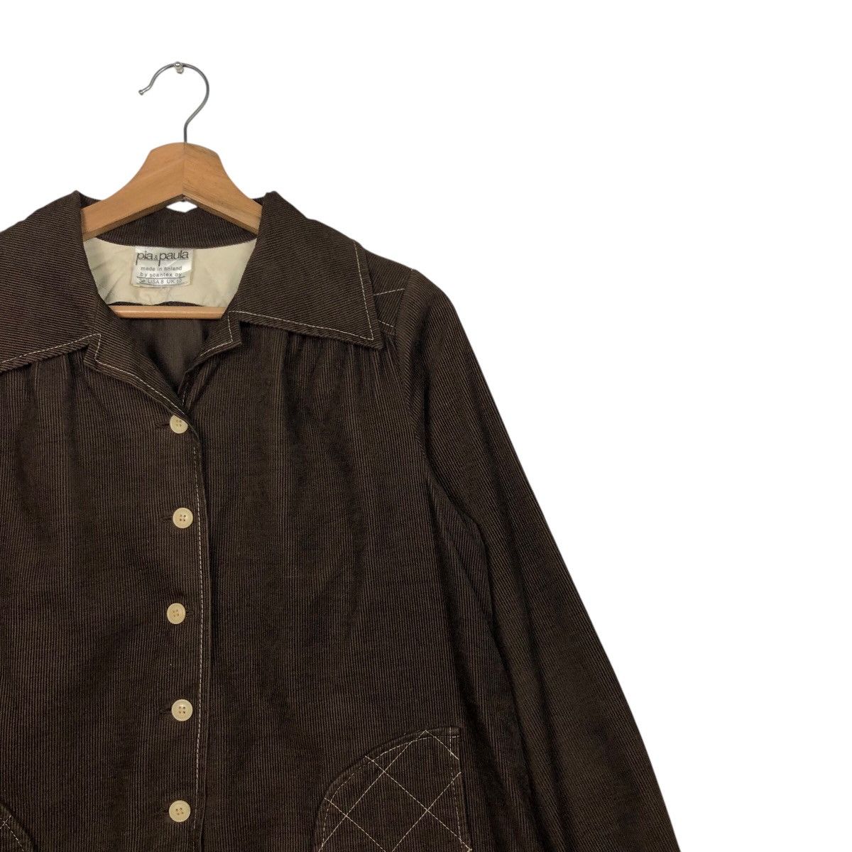 Designer × Japanese Brand × Vintage 📌Vintage Quilted Button Jacket Pia & Paula Made in Finland Size US M / EU 48-50 / 2 - 7 Thumbnail