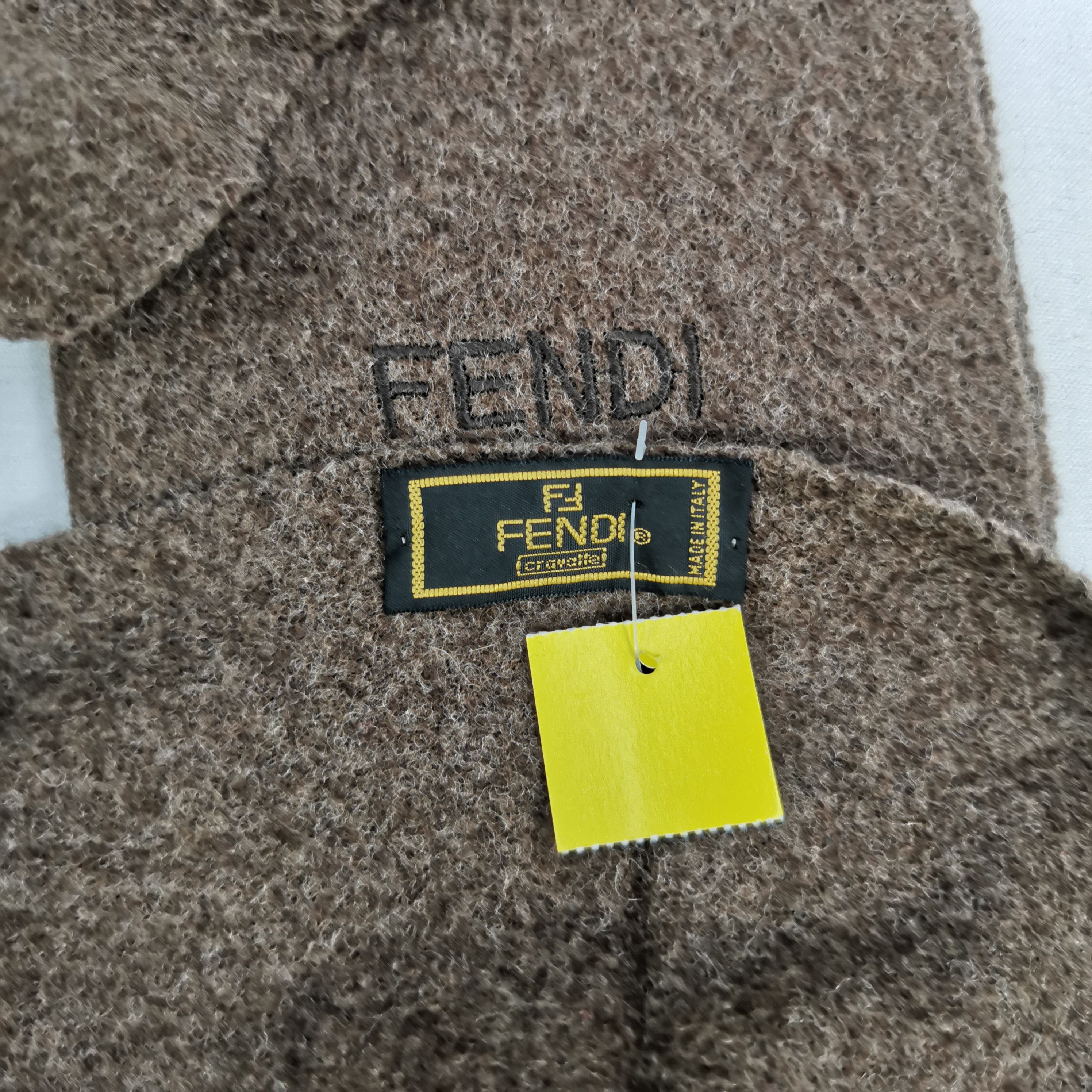 Fendi × Vintage Vintage Fendi Scarf Wool Fringe Fendi Zucca Scarves Size ONE SIZE - 6 Thumbnail