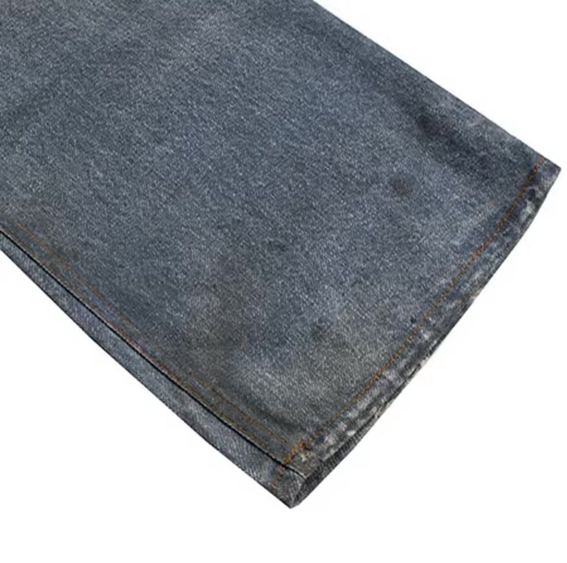 Vintage Vintage Blue Leopard Print Patch Hole Baggy Jeans Size US 33 - 5 Thumbnail