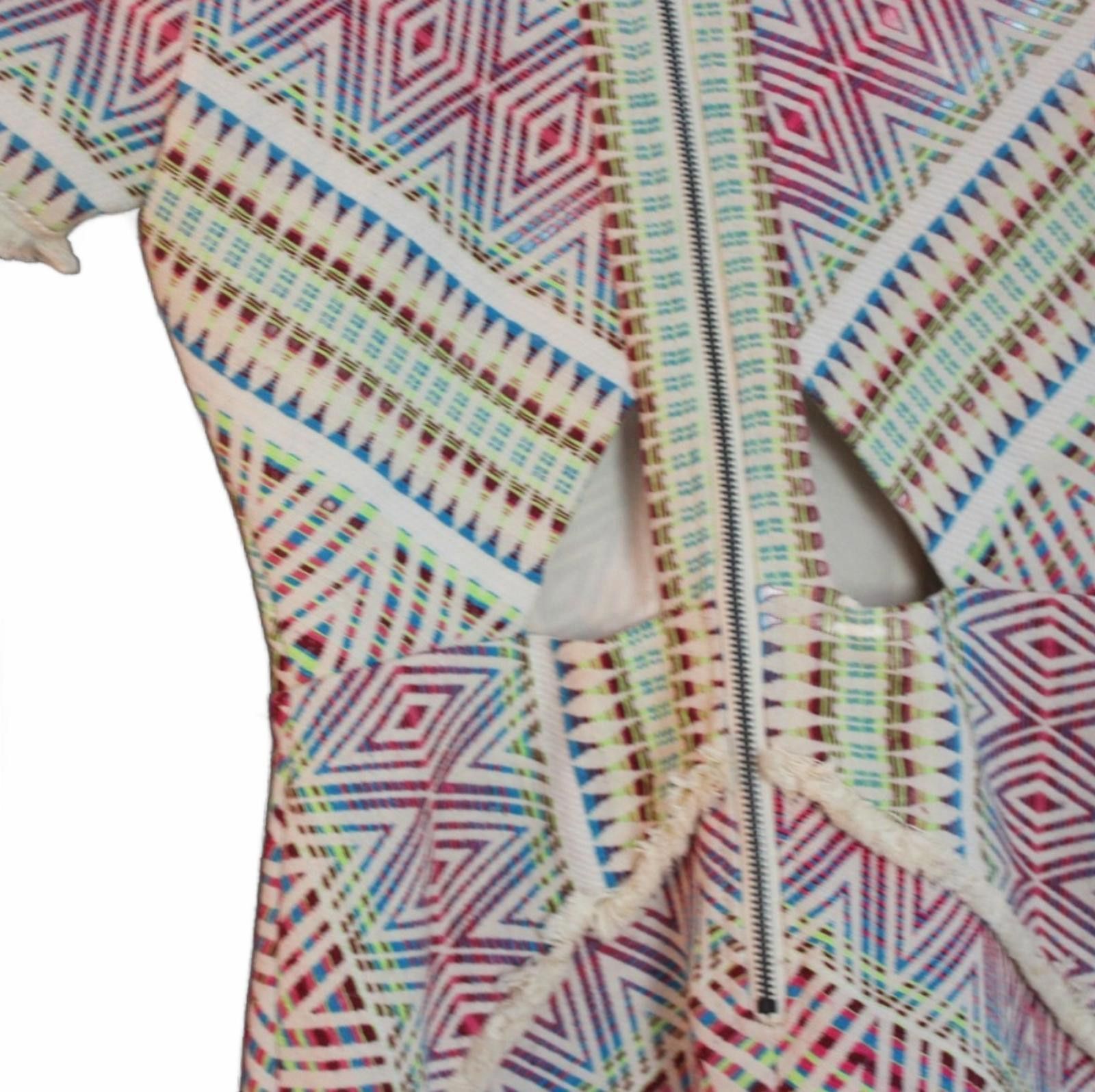 Other ADELYN RAE Geometric Patterned Short Sleeve Summer Dress S Size S / US 4 / IT 40 - 6 Thumbnail