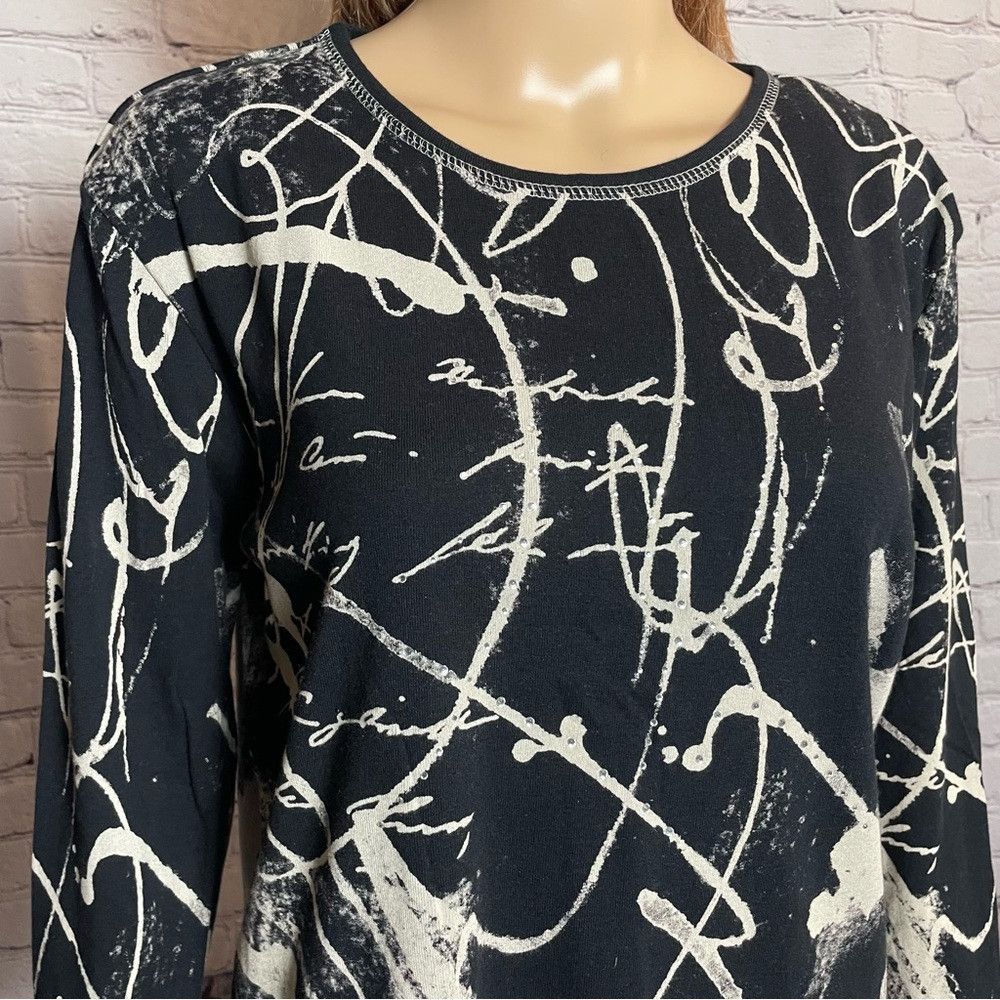 Other New Talk Of The Walk 3/4 Sleeve Cotton Top Tunic Size L Size L / US 10 / IT 46 - 2 Thumbnail