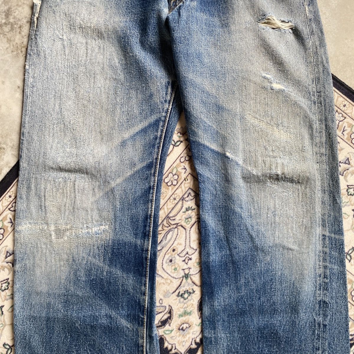 Denime Vintage Denime distressed Selvede Denim Size US 32 / EU 48 - 3 Thumbnail