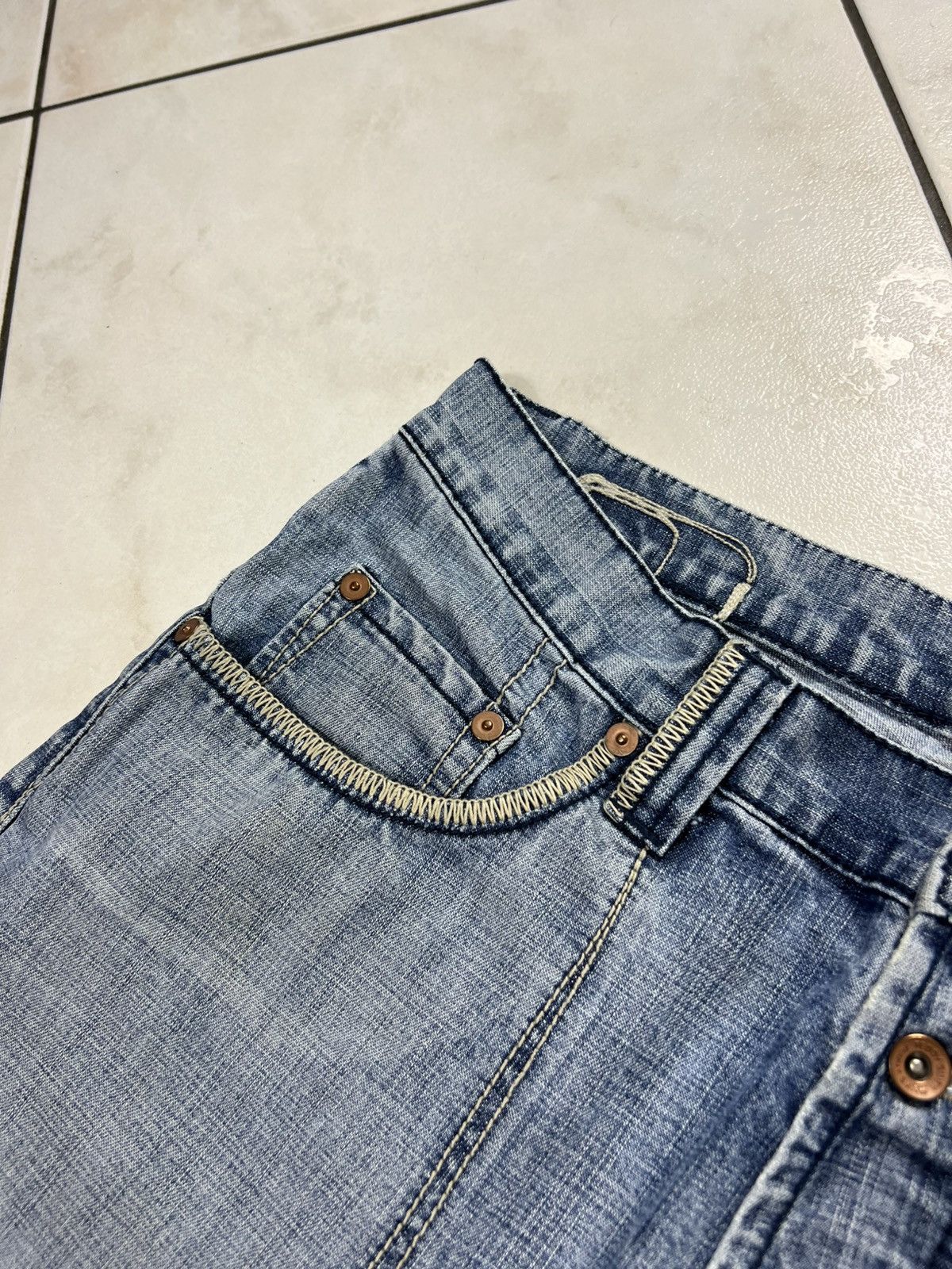 If Six Was Nine Vintage Teddy Smith y2k distressed denim flared jeans pants Size US 34 / EU 50 - 12 Thumbnail