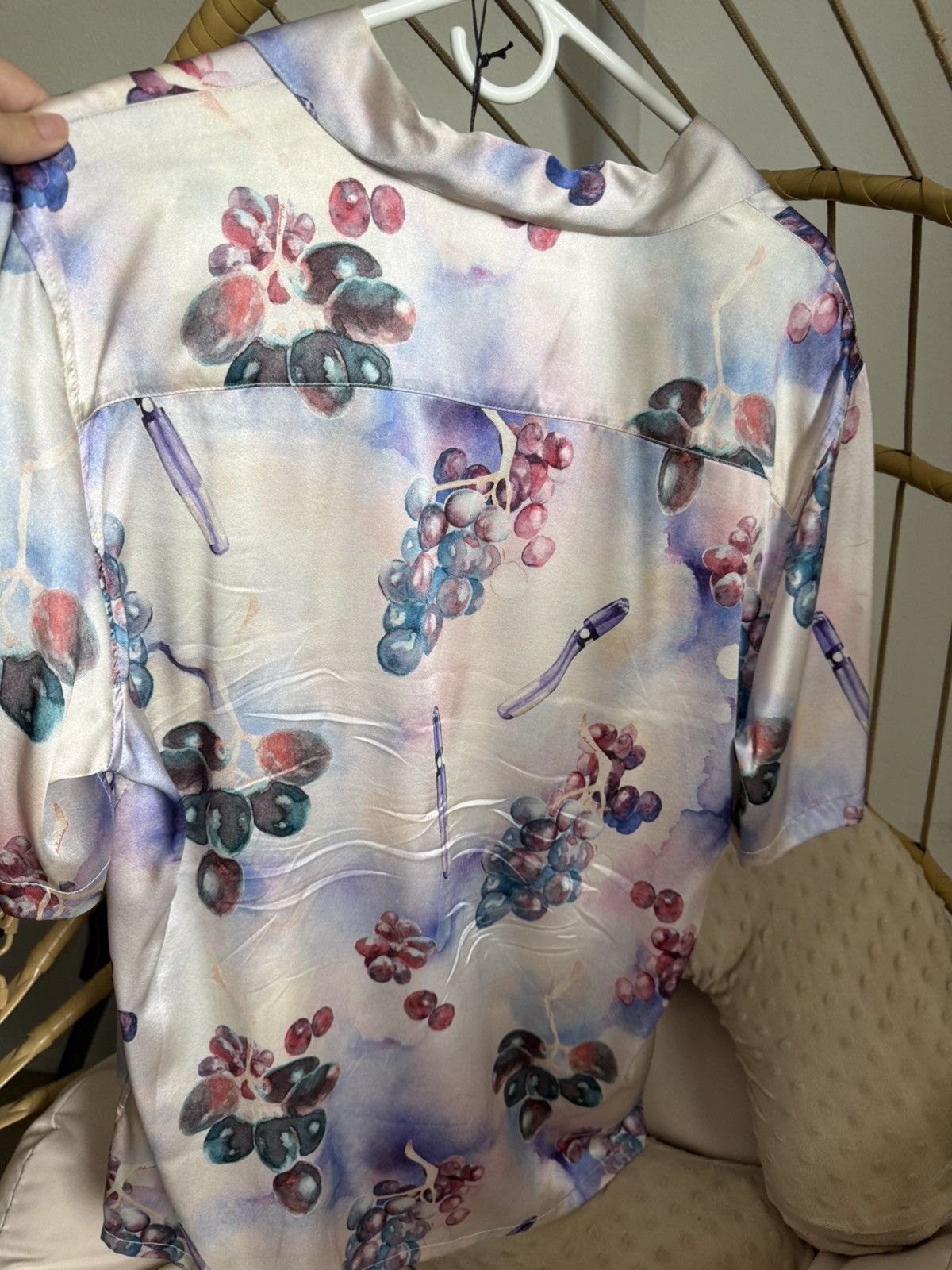 Nahmias NAHMIAS Silk Button Down “Grape” Shirt Size US M / EU 48-50 / 2 - 3 Thumbnail