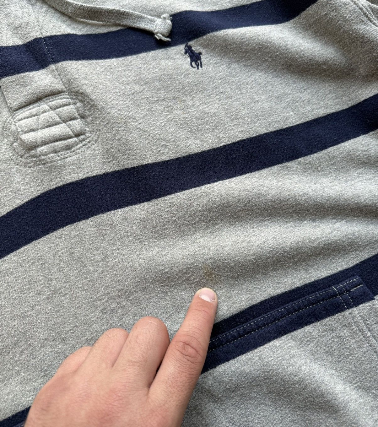 Polo Ralph Lauren Vintage Polo Ralph Lauren Striped Hoodie Size US XL / EU 56 / 4 - 3 Thumbnail