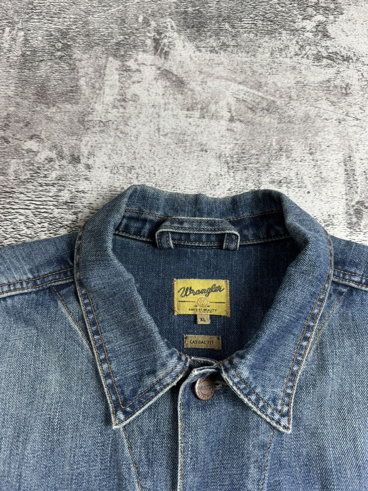 Wrangler WRANGLER Western Rugged Classic XL 90s Trucker Moto Jeans Jacket Size US XL / EU 56 / 4 - 12 Thumbnail