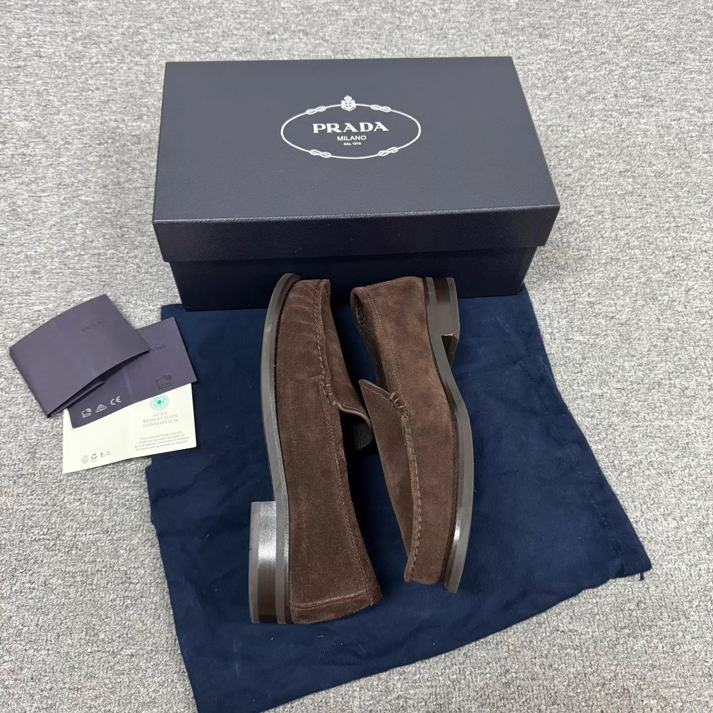Prada Prada Deep Brown Suede Slip-On Loafer Size 43 Size US 10 / EU 43 - 4 Thumbnail