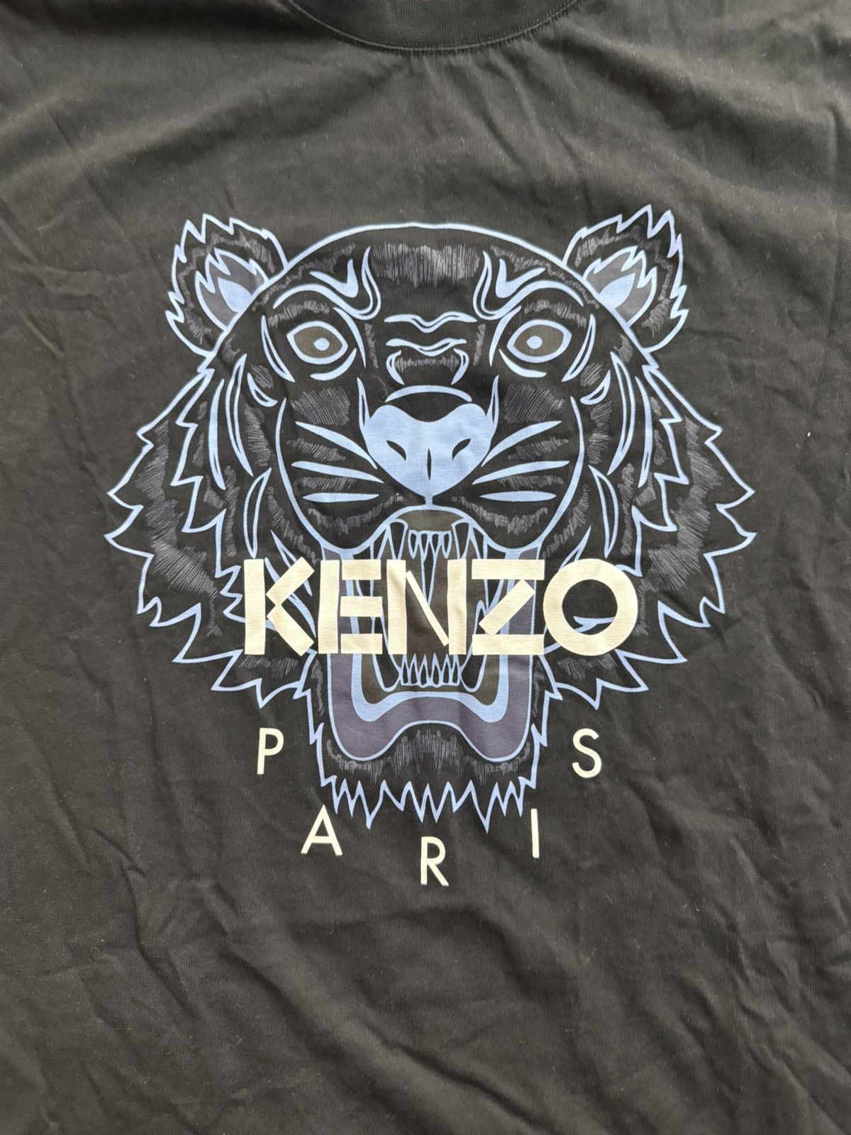 Kenzo Kenzo Big logo Tiger Print black blue tshirt Size US S / EU 44-46 / 1 - 3 Thumbnail