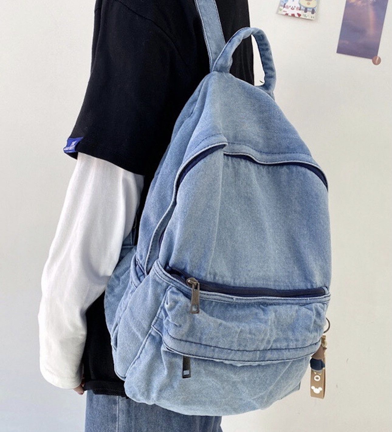 Other Fashion denim backpack streetwear japanese brand y2k Size ONE SIZE - 1 Thumbnail