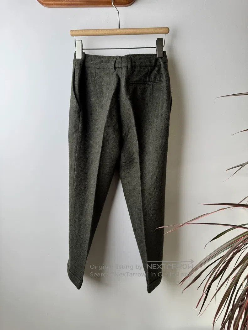 Haider Ackermann Haider Ackermann Exquisite Moss Green Wool Tapered Pants Size 24" / US 00 / IT 34 - 6 Thumbnail