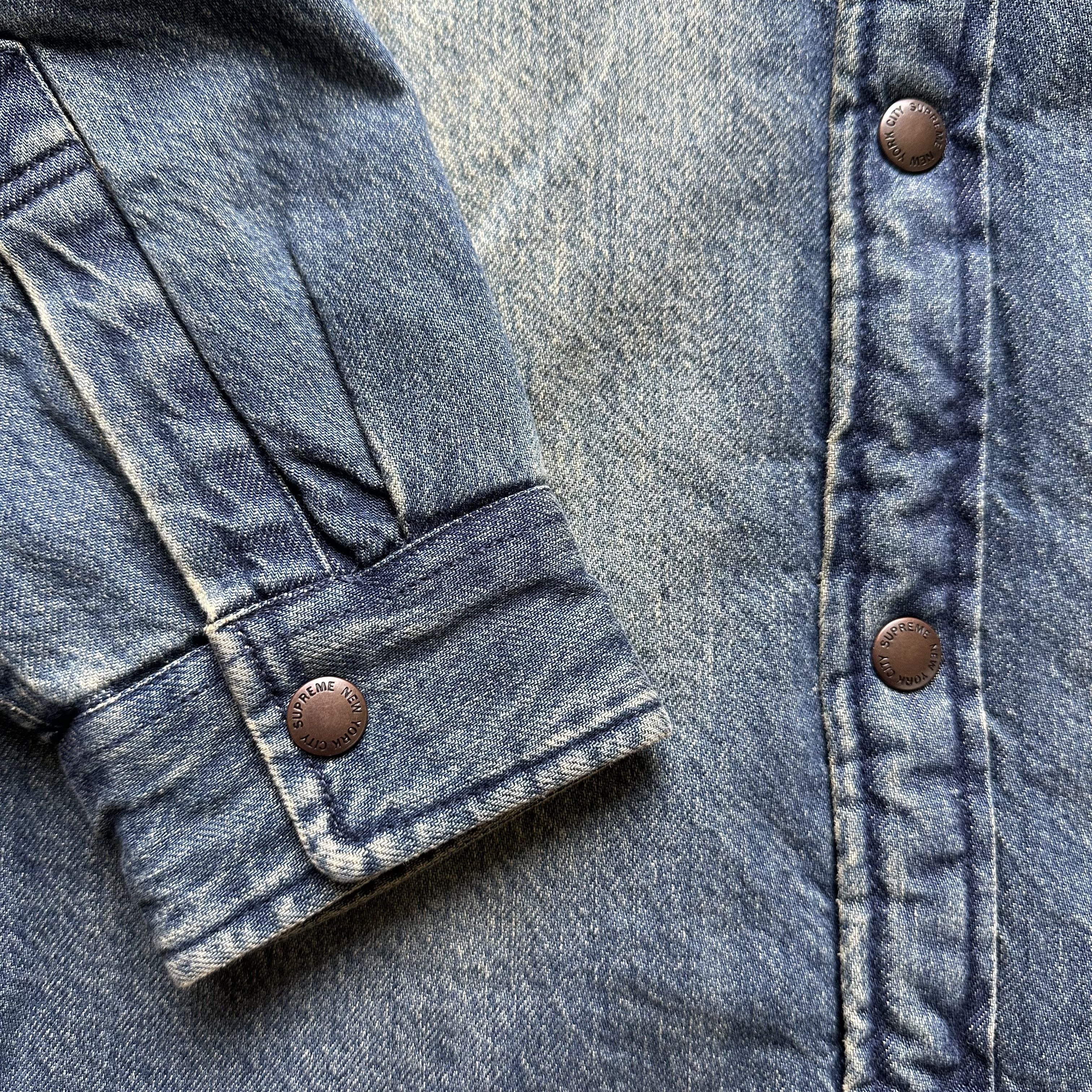 Supreme SUPREME Shearling Lined Denim Work SHIRT JACKET Size S Size US S / EU 44-46 / 1 - 5 Thumbnail