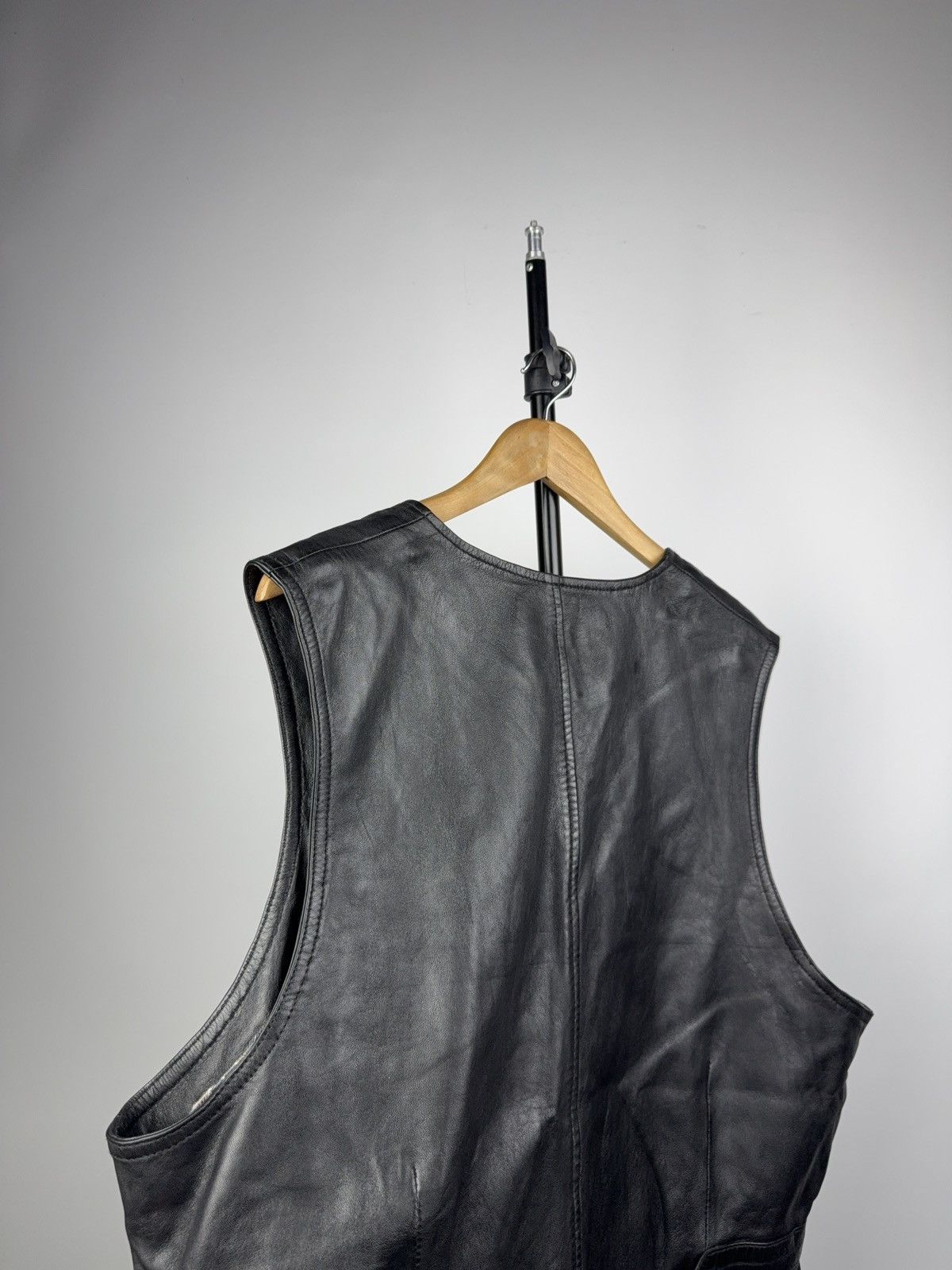 Vintage 90s Retro Biker Racing Opium Western Leather Vest