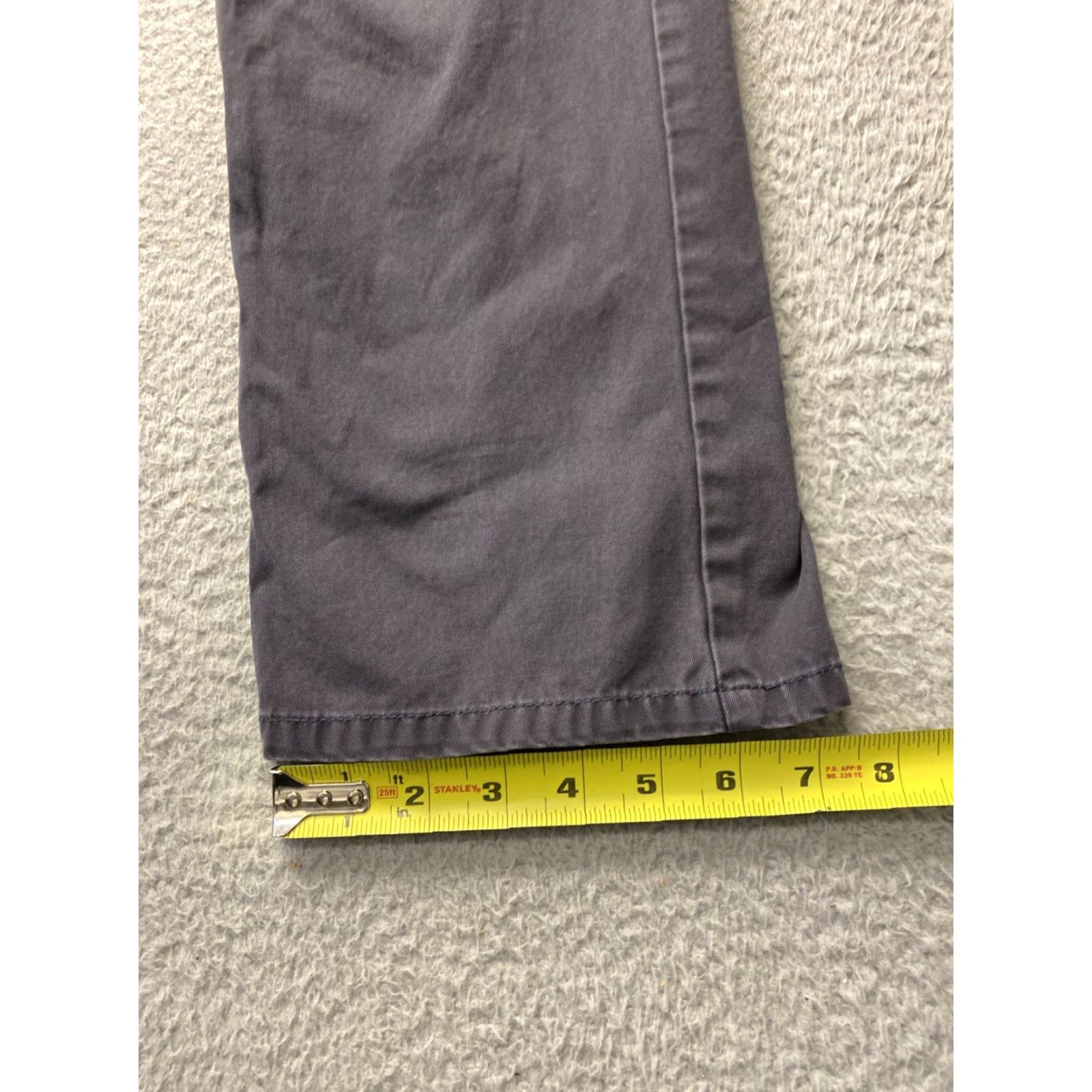 Bonobos BONOBOS Slim Taper Chino Pants Men 30x32 Gray Cotton Blend Zip Flat Front Regular Inseam 32 Mens Golf Style Size US 30 / EU 46 - 6 Thumbnail