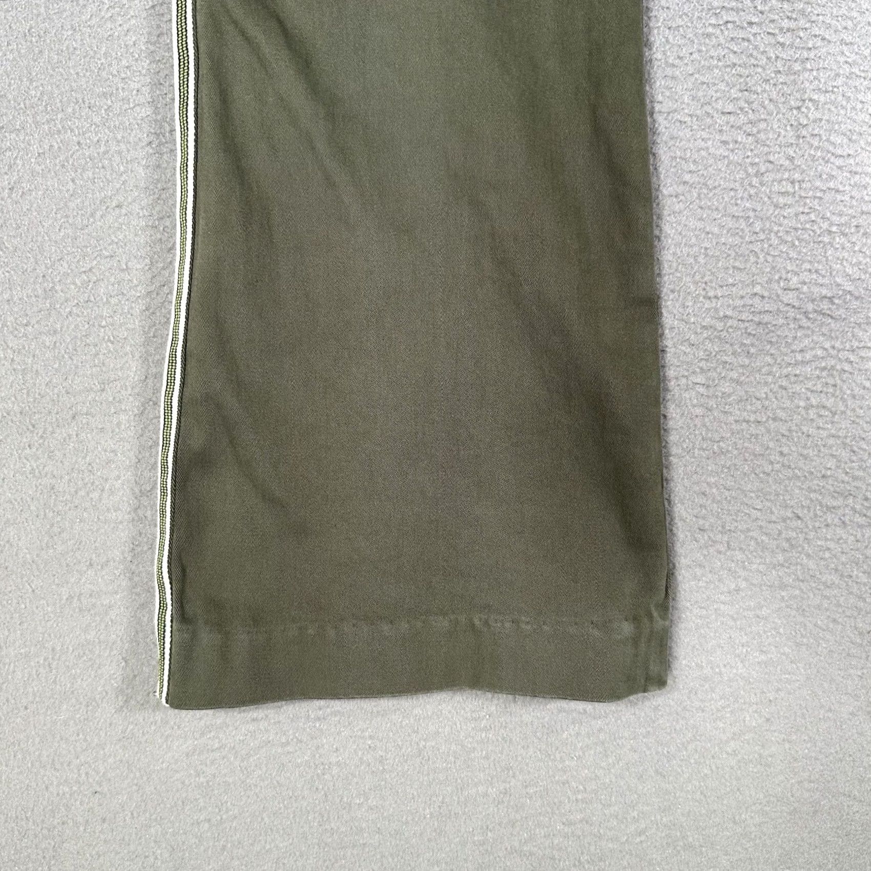 Anthropologie Anthropologie Level 99 Pants Women's 25 Olive Green Bootcut Stripe Hook and Eye Size 42" / US 20 - 7 Thumbnail