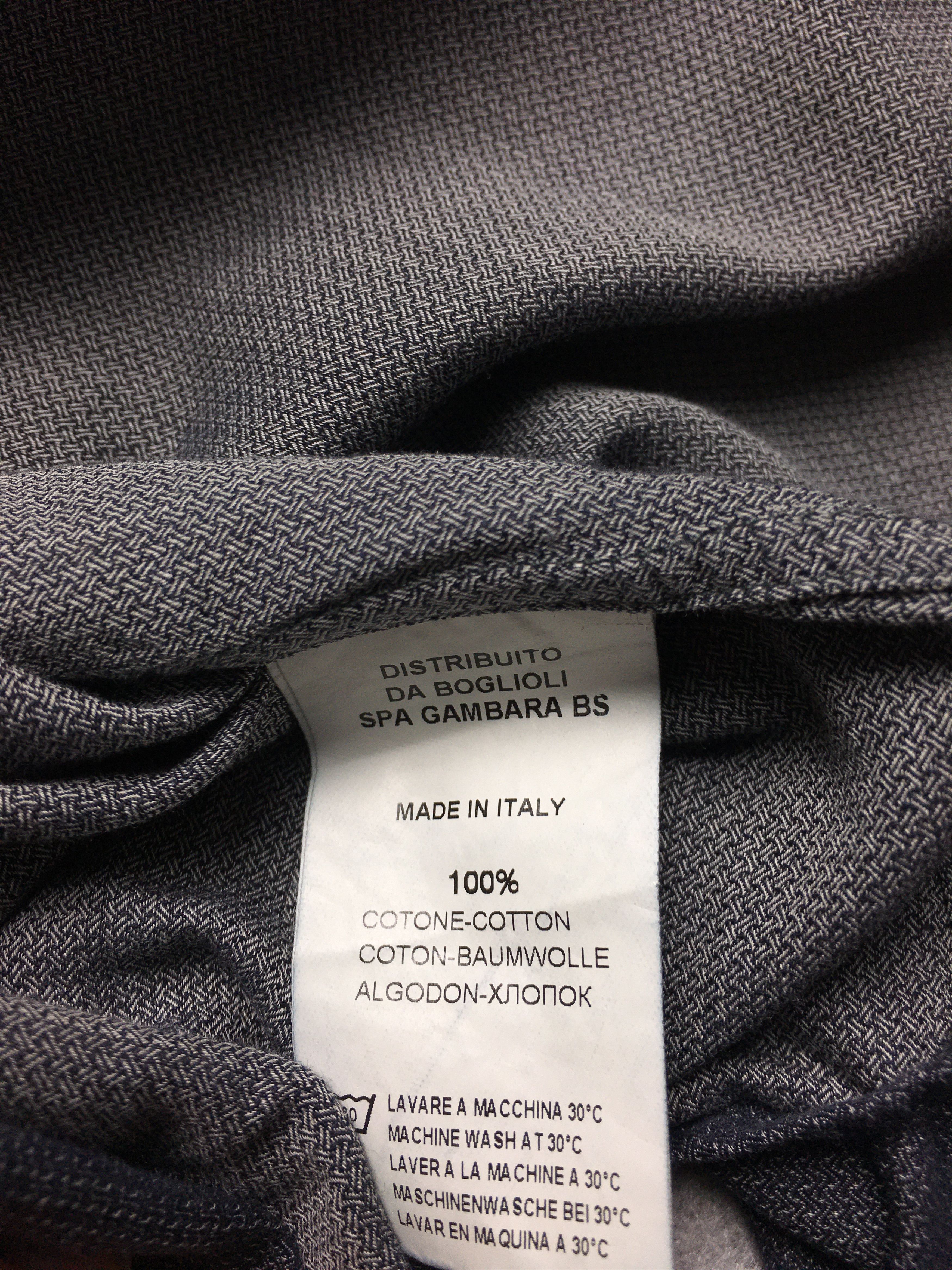Boglioli Boglioli Denim Grey Cotton Mens Shirt 40 -15 3/4 Size 40R - 9 Thumbnail