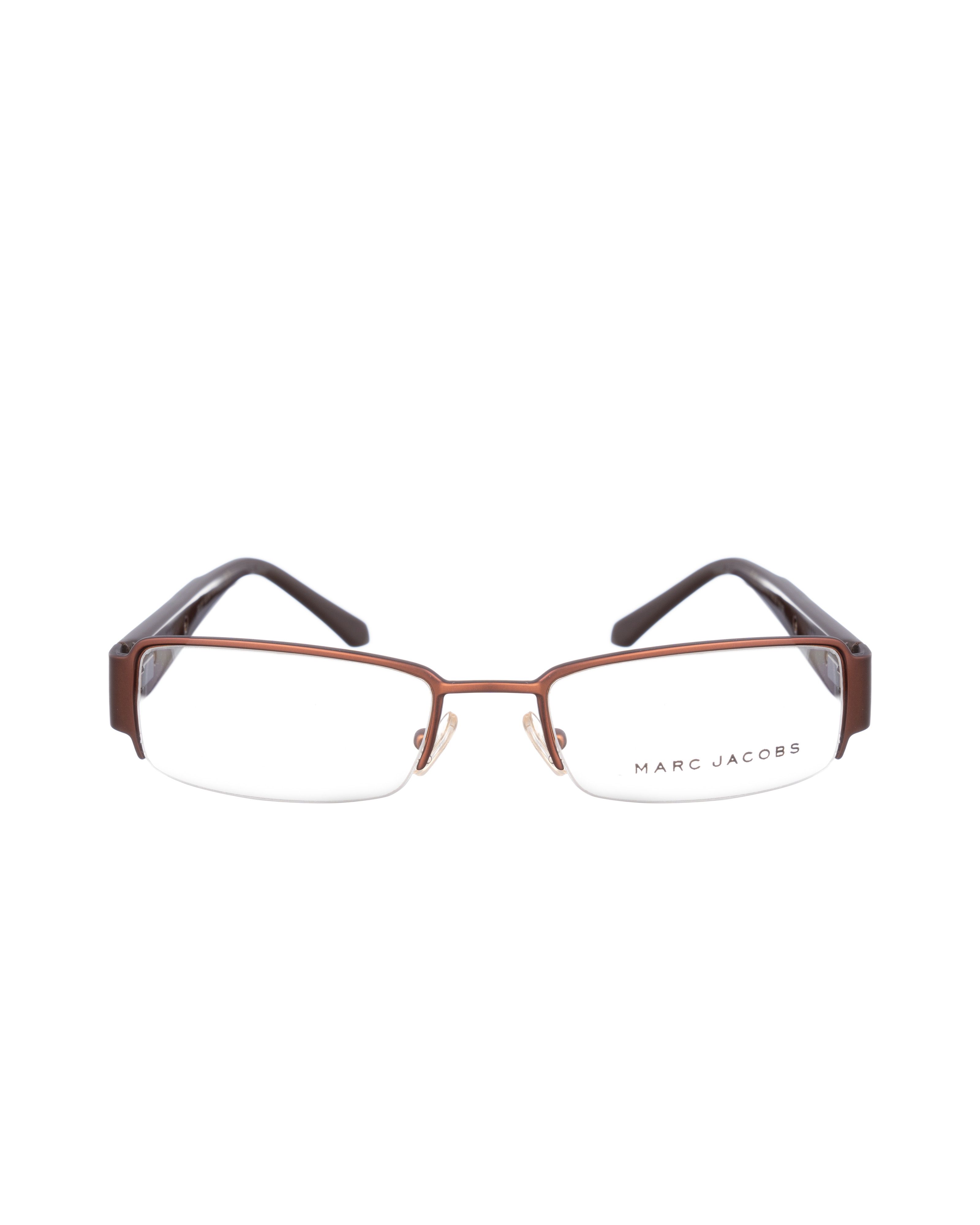 Marc Jacobs Marc Jacobs 00s Half Rim Brown and Orange Glasses Size ONE SIZE - 1 Thumbnail