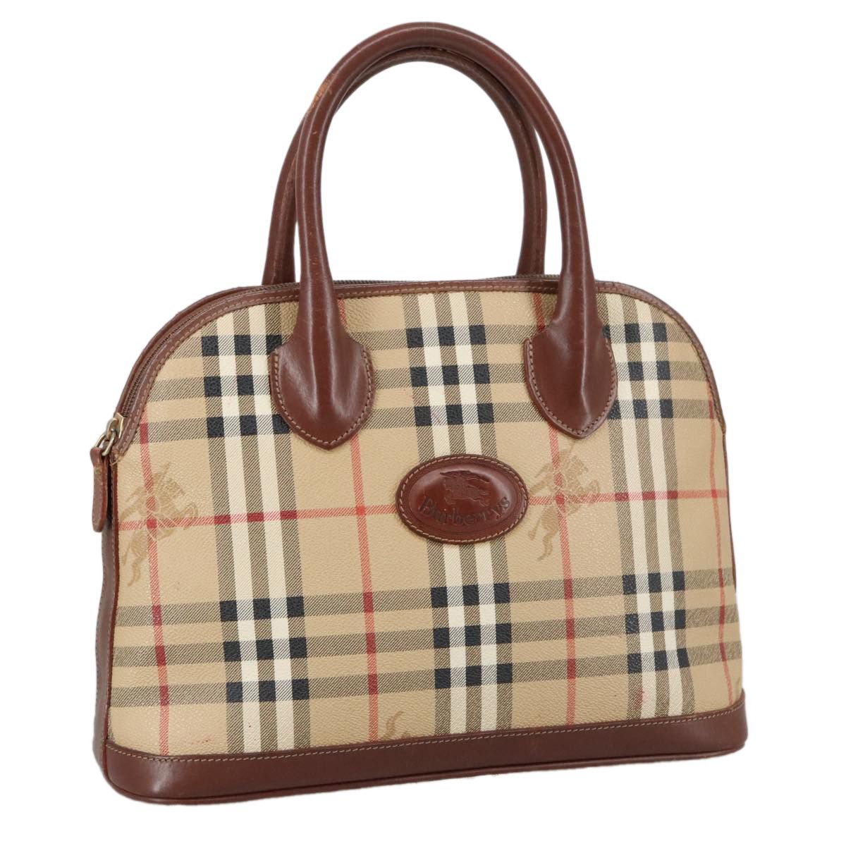Burberry Nova Check Beige Canvas Handbag (Pre-Owned) Size ONE SIZE - 1 Thumbnail