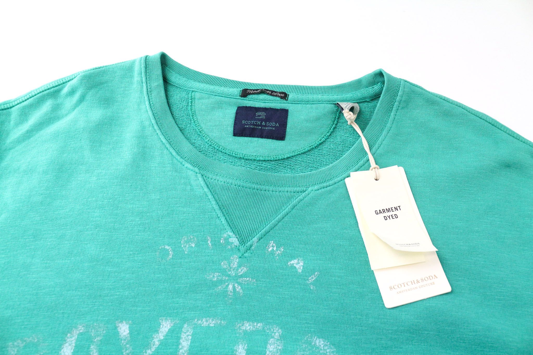 Scotch & Soda 2XL Green Graphic Fleece Sweatshirt 75026 Size US XXL / EU 58 / 5 - 3 Thumbnail