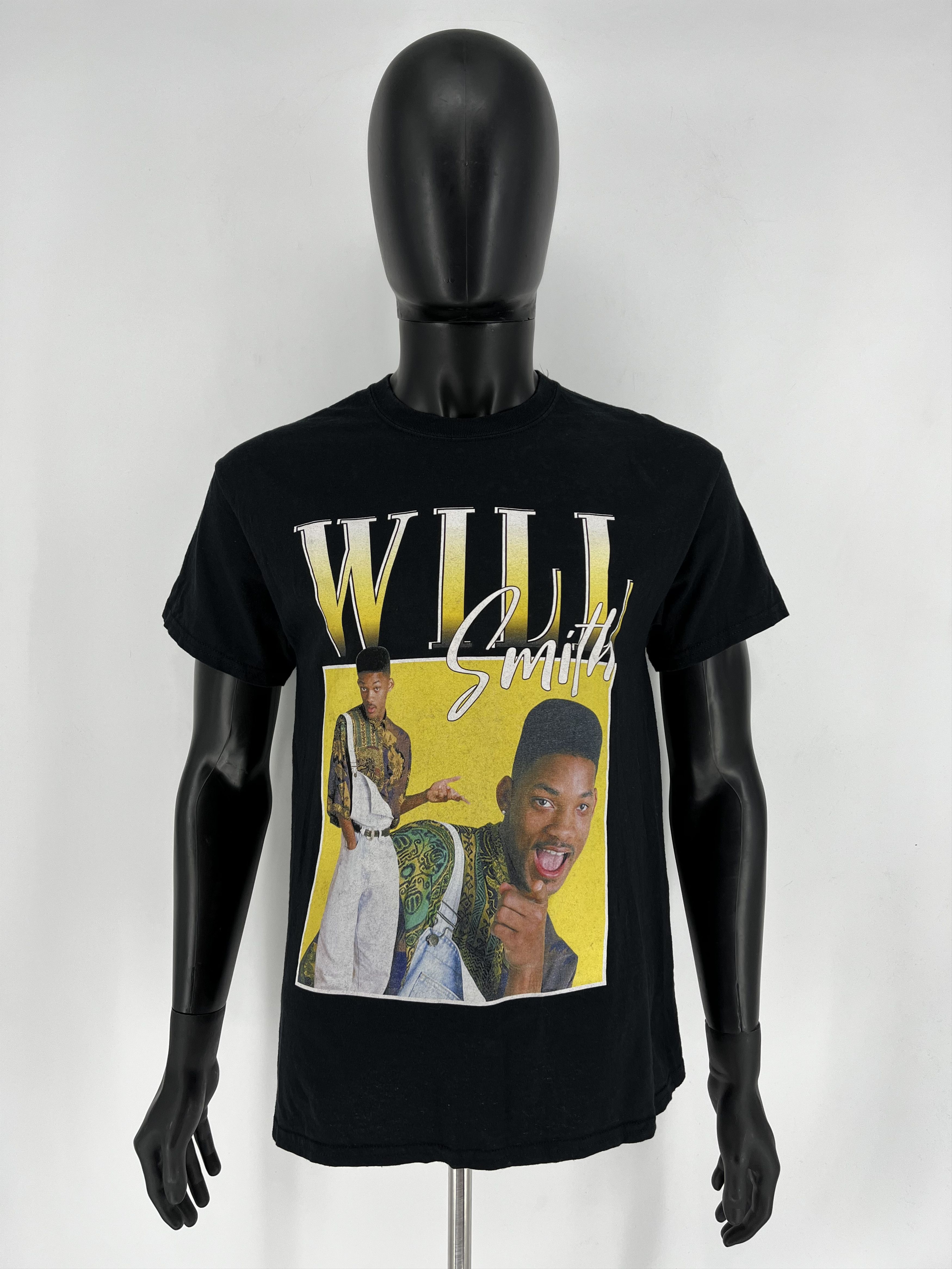 Vintage WILL SMITH Shirt Adult Black Graphic Fresh Prince Cotton Size US M / EU 48-50 / 2 - 2 Thumbnail