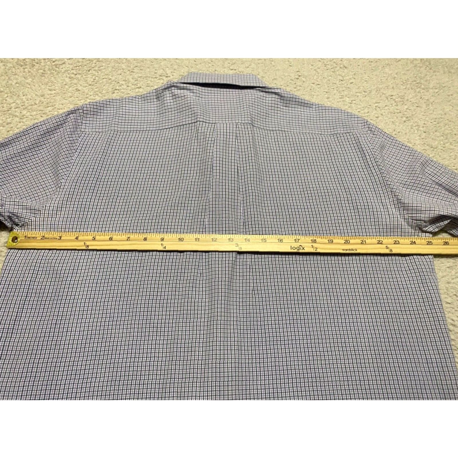 Stafford Stafford Shirt Men 17.5 Tall Multicolor Plaid L/S Button-Front Easy Care Size US XXL / EU 58 / 5 - 7 Thumbnail