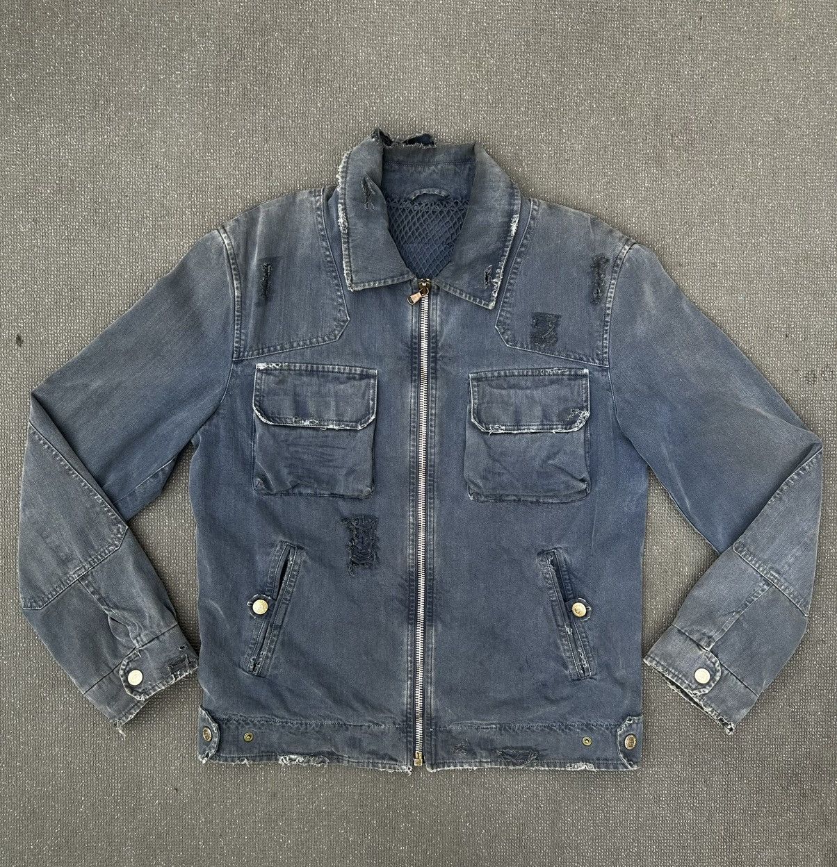 Dolce & Gabbana Dolce&gabanna 00s distressed canvas work jacket Size US M / EU 48-50 / 2 - 1 Thumbnail