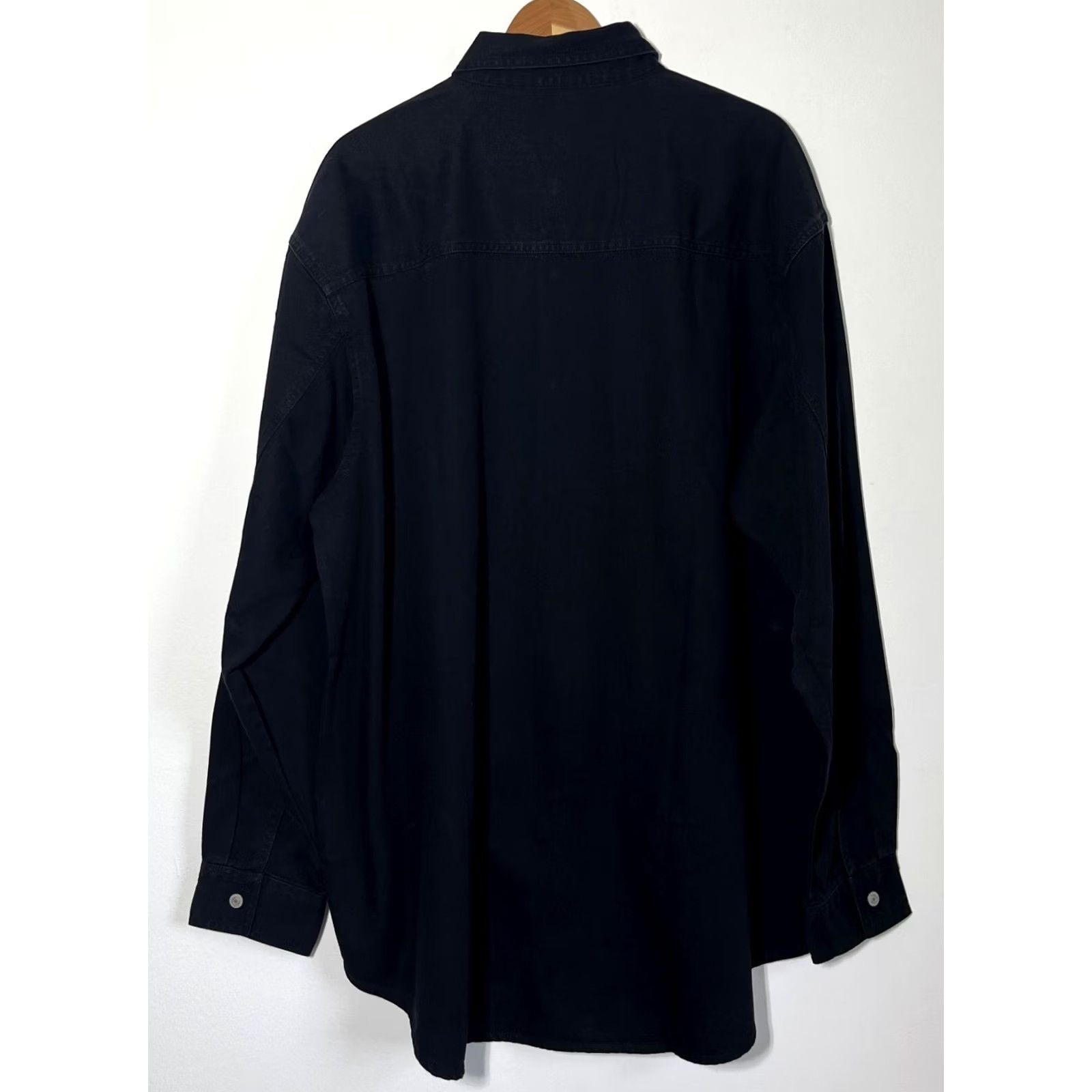 Levi's VINTAGE Levi's Red Tab Button-Up Black Denim Shirt XL Men’s Retro Pockets Size US XL / EU 56 / 4 - 2 Thumbnail