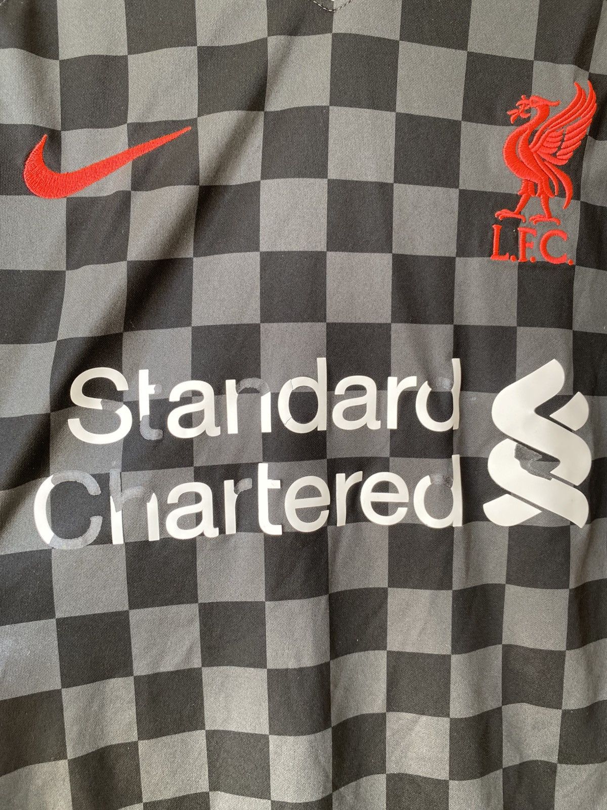 Nike Liverpool FC Nike Black Checkered Jersey Size M Size US M / EU 48-50 / 2 - 3 Thumbnail