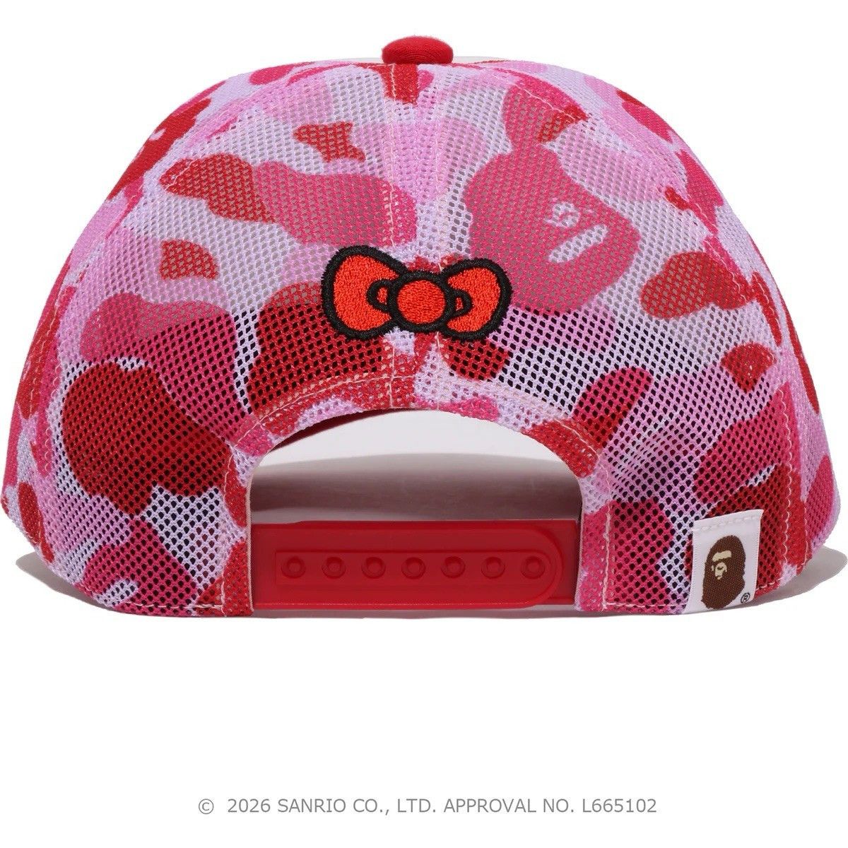 Bape A BATHING APE Sanrio Hello Kitty ABC CAMO MESH CAP HAT Pink Size ONE SIZE - 5 Thumbnail