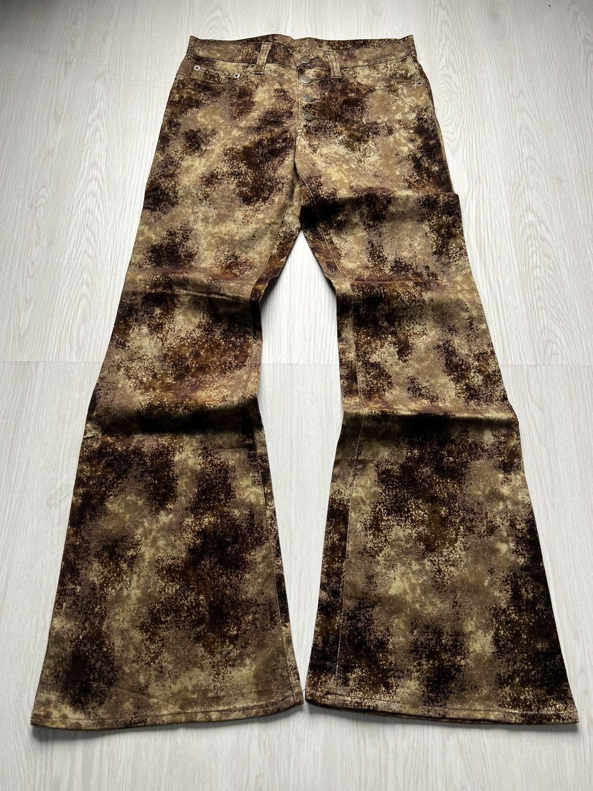 Tornado Mart Tornado Mart Marble Flared Jeans Size US 28 / EU 44 - 1 Thumbnail