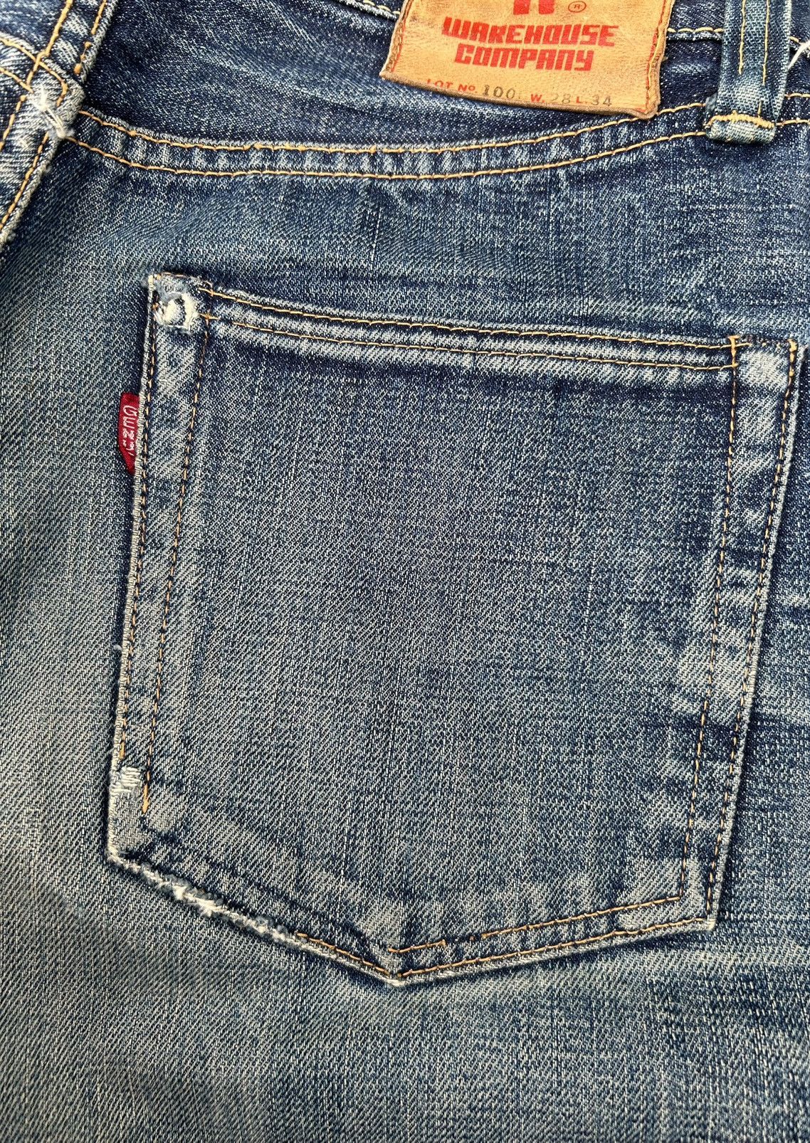 Kapital VINTAGE WAREHOUSE SELVEDGE DISTRESSED DENIM JEANS Size US 28 / EU 44 - 13 Thumbnail