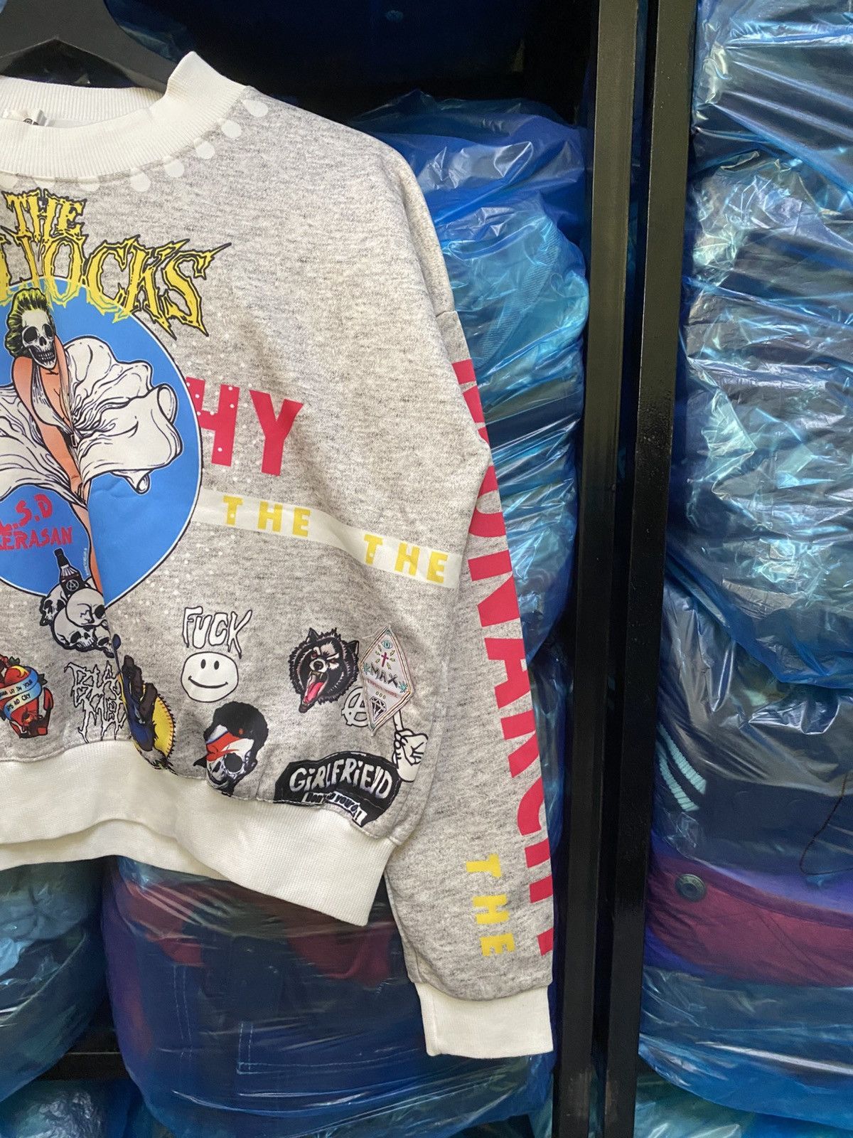 Japanese Brand Bold Graphic Punk-Inspired Sweatshirt by l.m.d.x Size S / US 4 / IT 40 - 4 Thumbnail