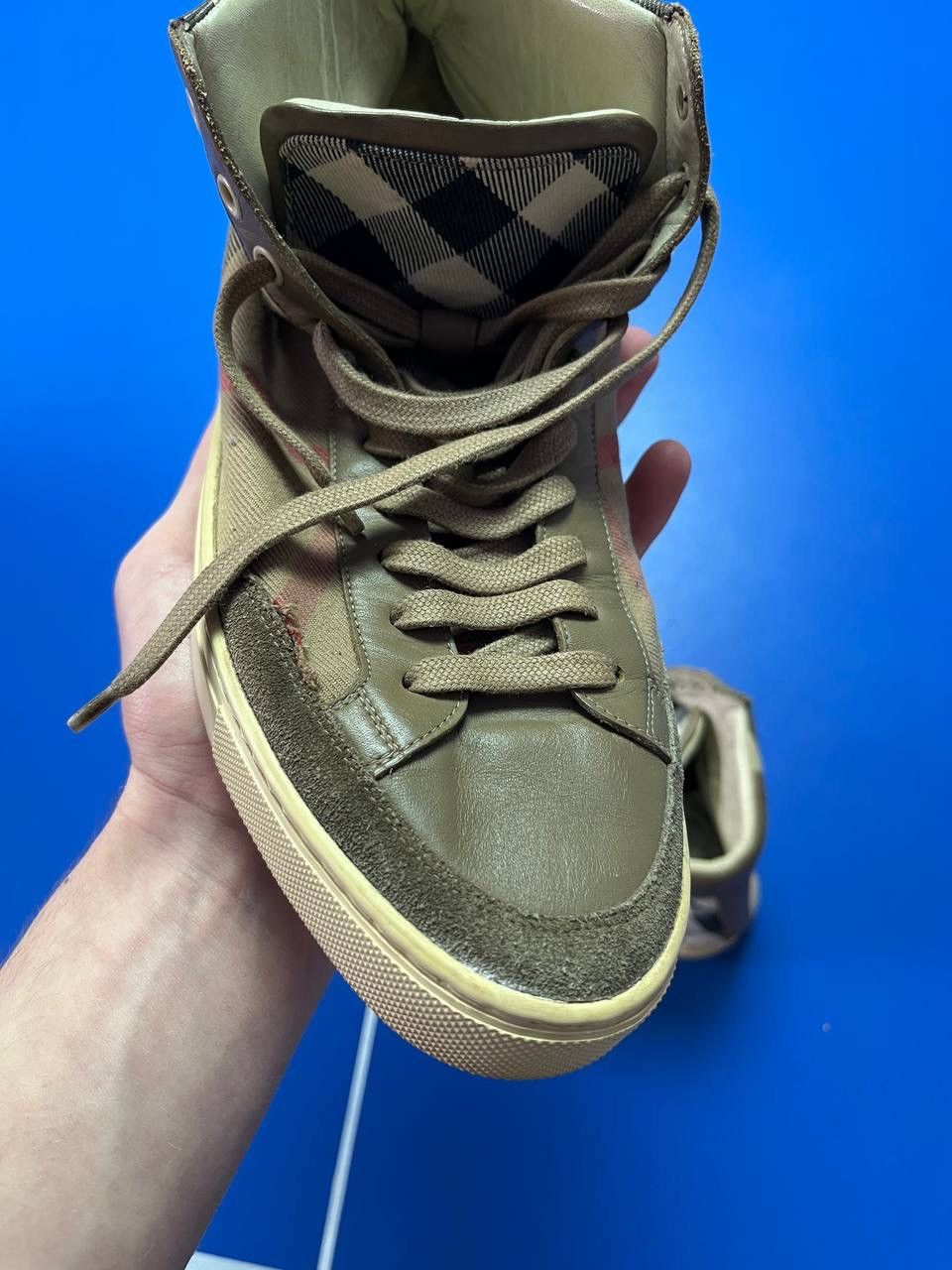 Burberry Authentic BURBERRY High Top House Nova Check Men’s Trainers Size US 8 / EU 41 - 12 Thumbnail