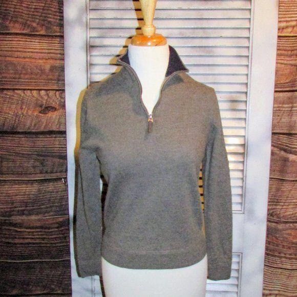 Nordstrom John W. Nordstrom Sm Merino Wool 1/4 Zip Sweater Size S / US 4 / IT 40 - 5 Thumbnail