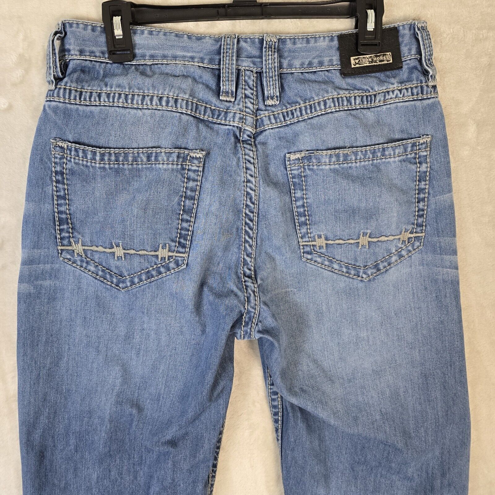 Other Iron Horse Jeans Mens Blue Denim Jeans 36x38 Barbwire Pocket Size US 36 / EU 52 - 9 Thumbnail