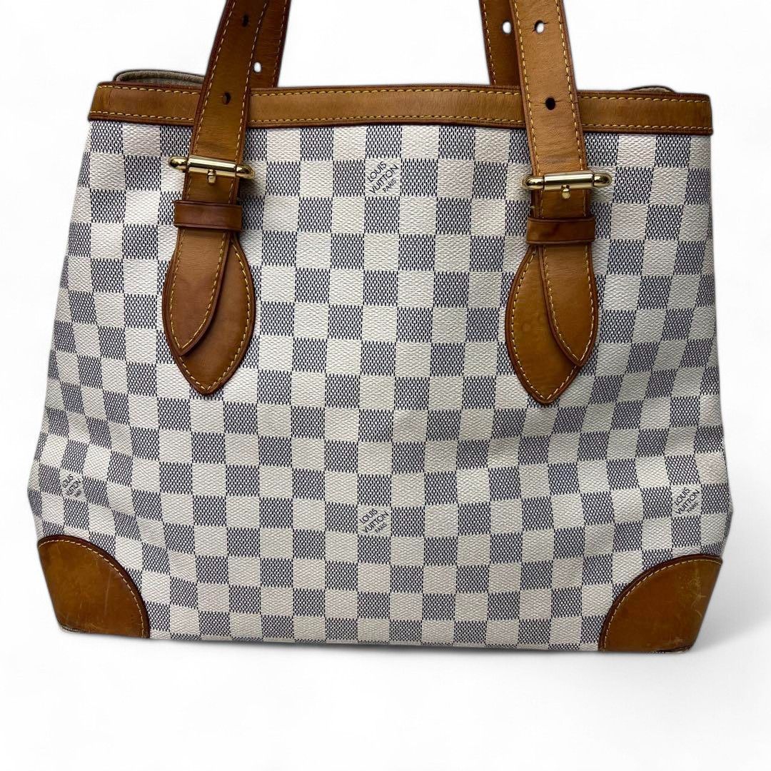 Louis Vuitton Louis Vuitton - Hampstead MM Damier Azur Handbag Leather Size ONE SIZE - 7 Thumbnail