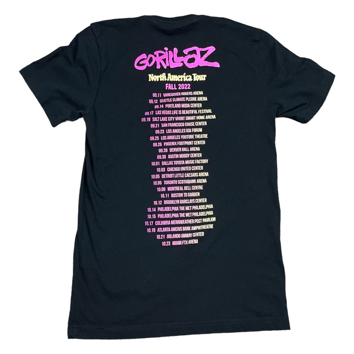 Band Tees Gorillaz Fall 2022 North American Tour Shirt Adult Small Size US S / EU 44-46 / 1 - 5 Thumbnail