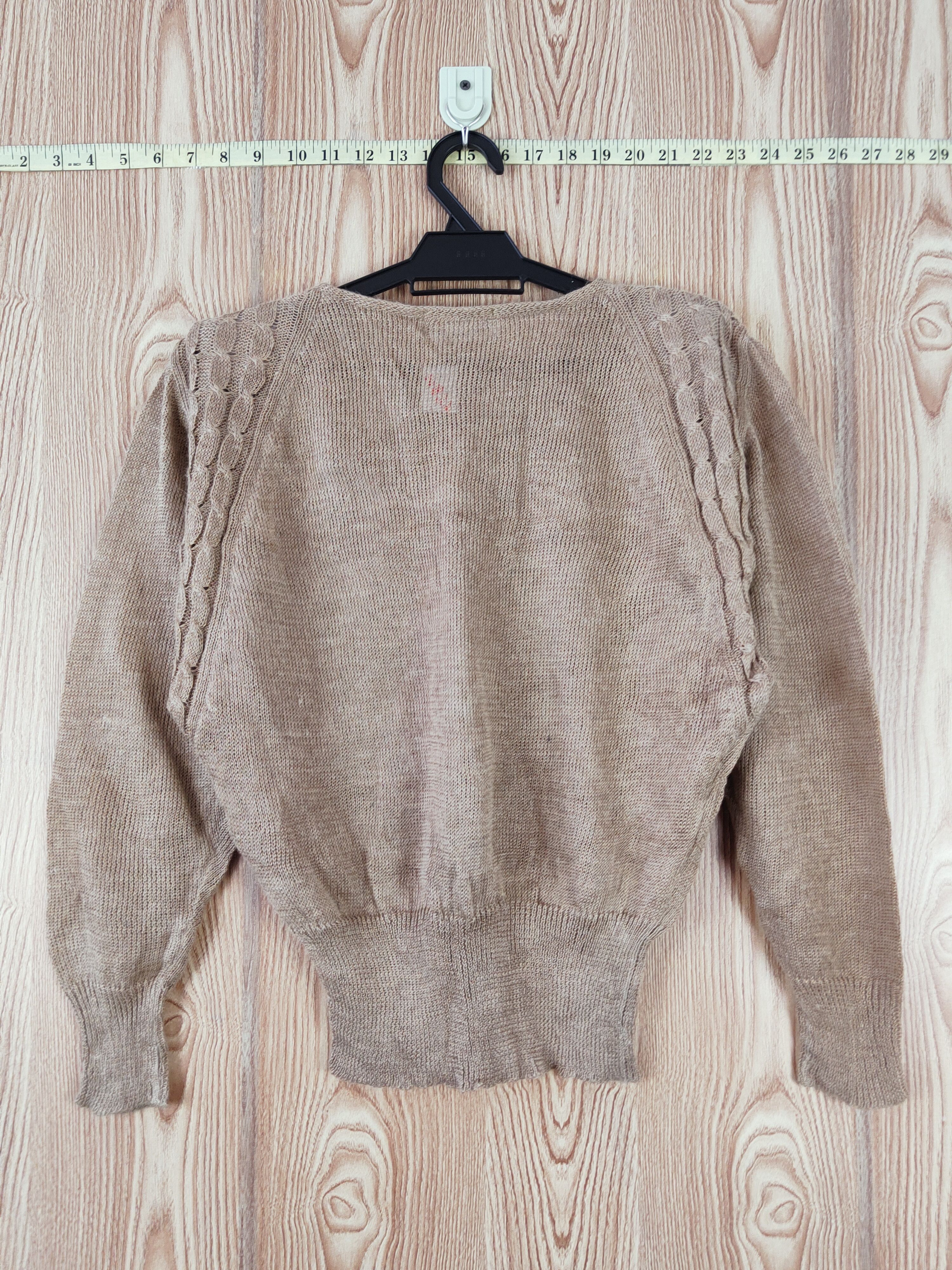 Homespun Knitwear Confection Rogica Brown Knitwear Crop Top Cardigan #W822 Size M / US 6-8 / IT 42-44 - 7 Thumbnail